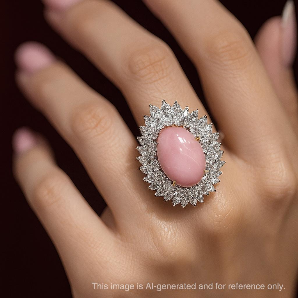 【Conchéa】Ultra-Rare Convertible Conch Pearl & Diamond High Jewelry Set — 18.89ct For Sale 8