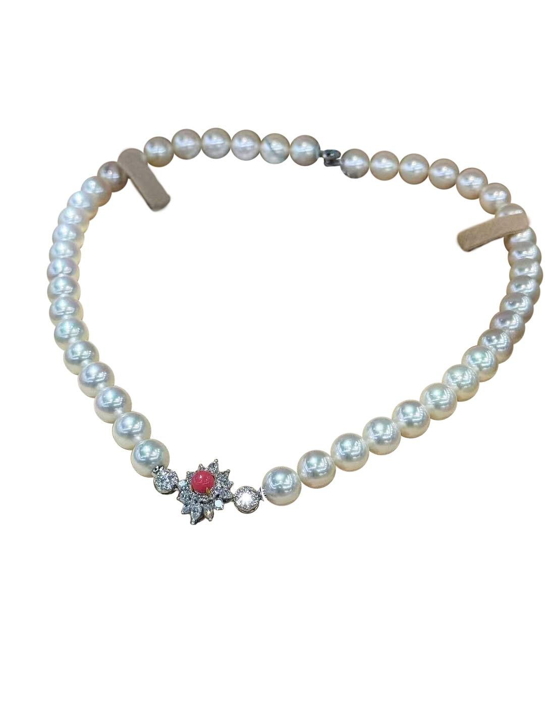 【Conchéa】Ultra-Rare Convertible Conch Pearl & Diamond High Jewelry Set — 18.89ct For Sale 13