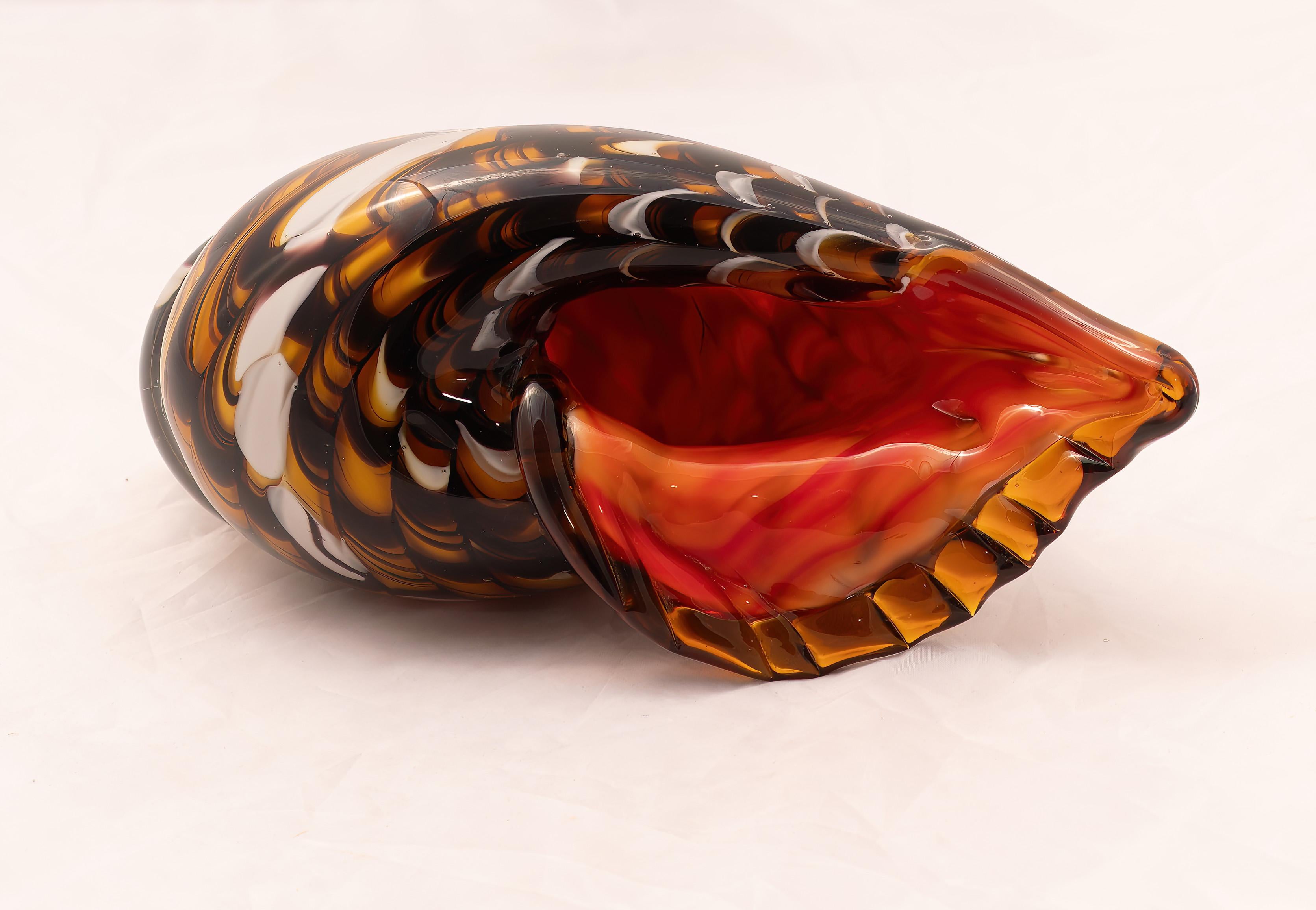 Murano glass furnishing shell, 1960s In Excellent Condition For Sale In Bastia Umbra, IT
