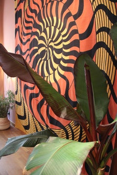 Conchiglia Cashmere Wool Chain Stitch Rug Designed by Barbara Frua