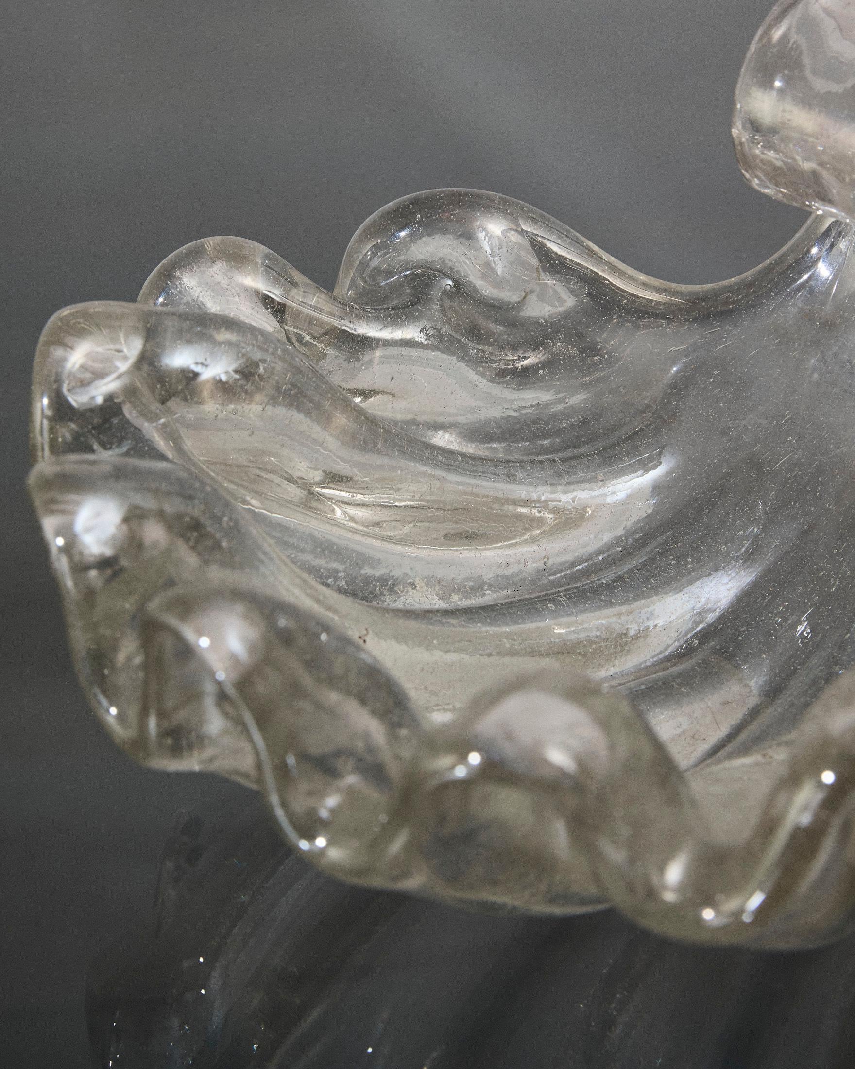 Coquille en verre de Murano à grosses côtes, Barovier&Toso, Italie en vente 3