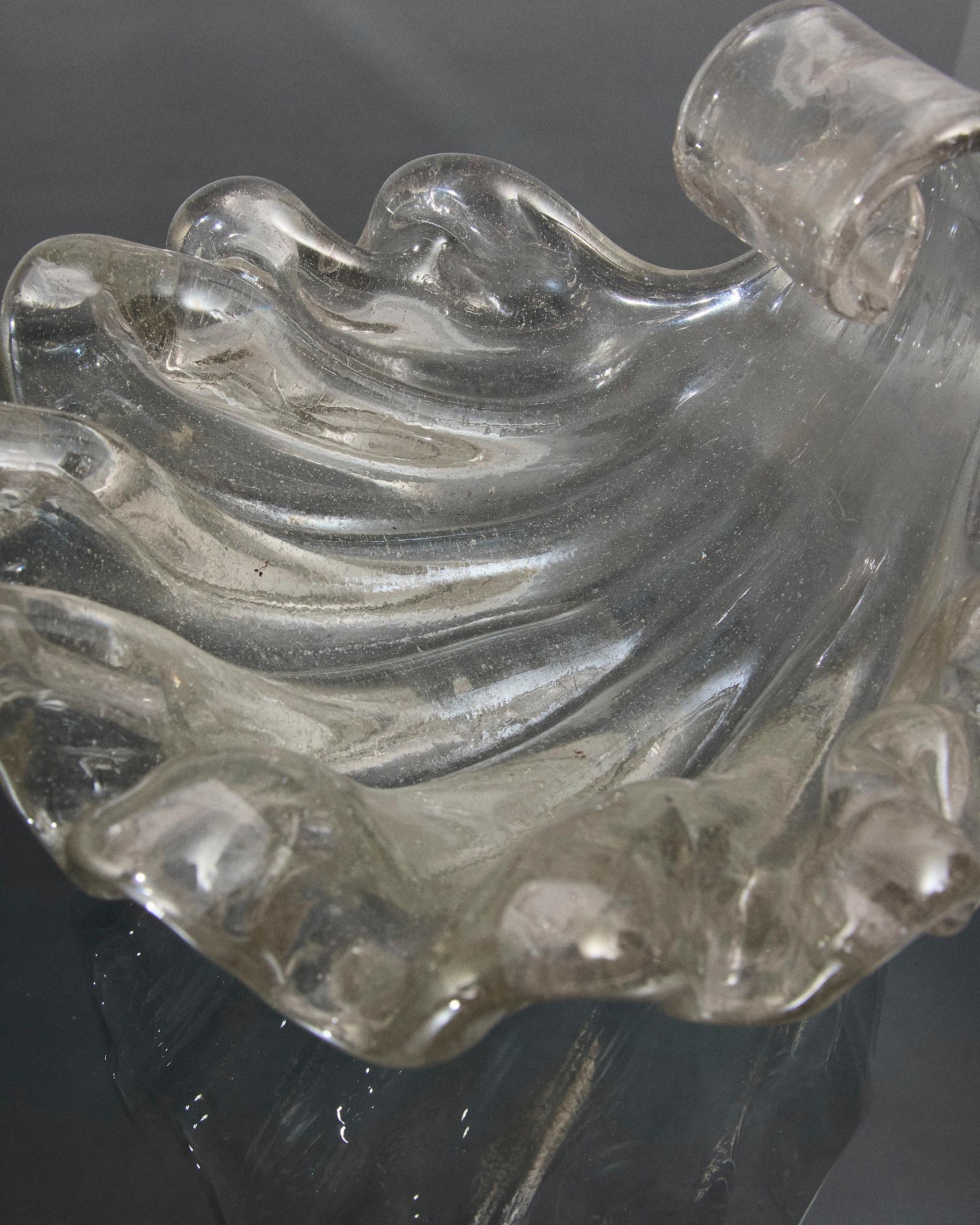 Coquille en verre de Murano à grosses côtes, Barovier&Toso, Italie en vente 4