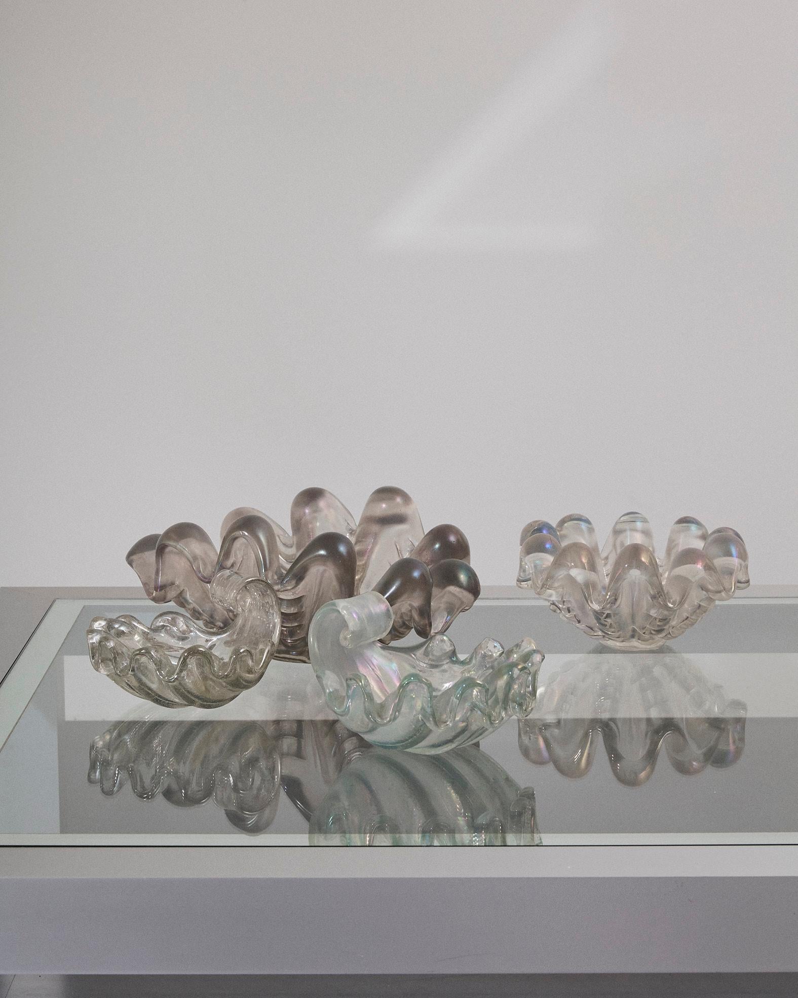 Coquille en verre de Murano à grosses côtes, Barovier&Toso, Italie en vente 9