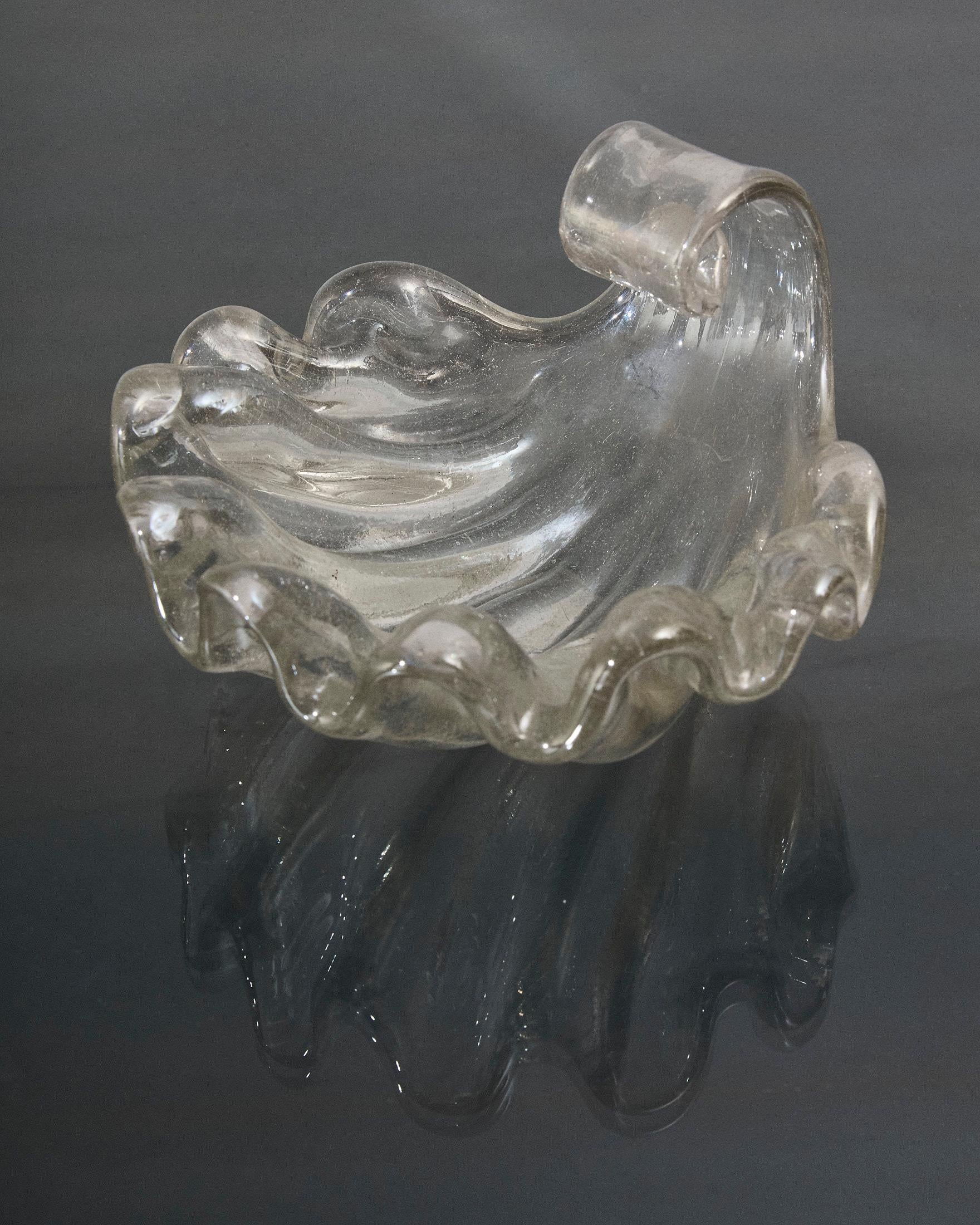 Italian Coquille en verre de Murano à grosses côtes, Barovier&Toso, Italie en vente