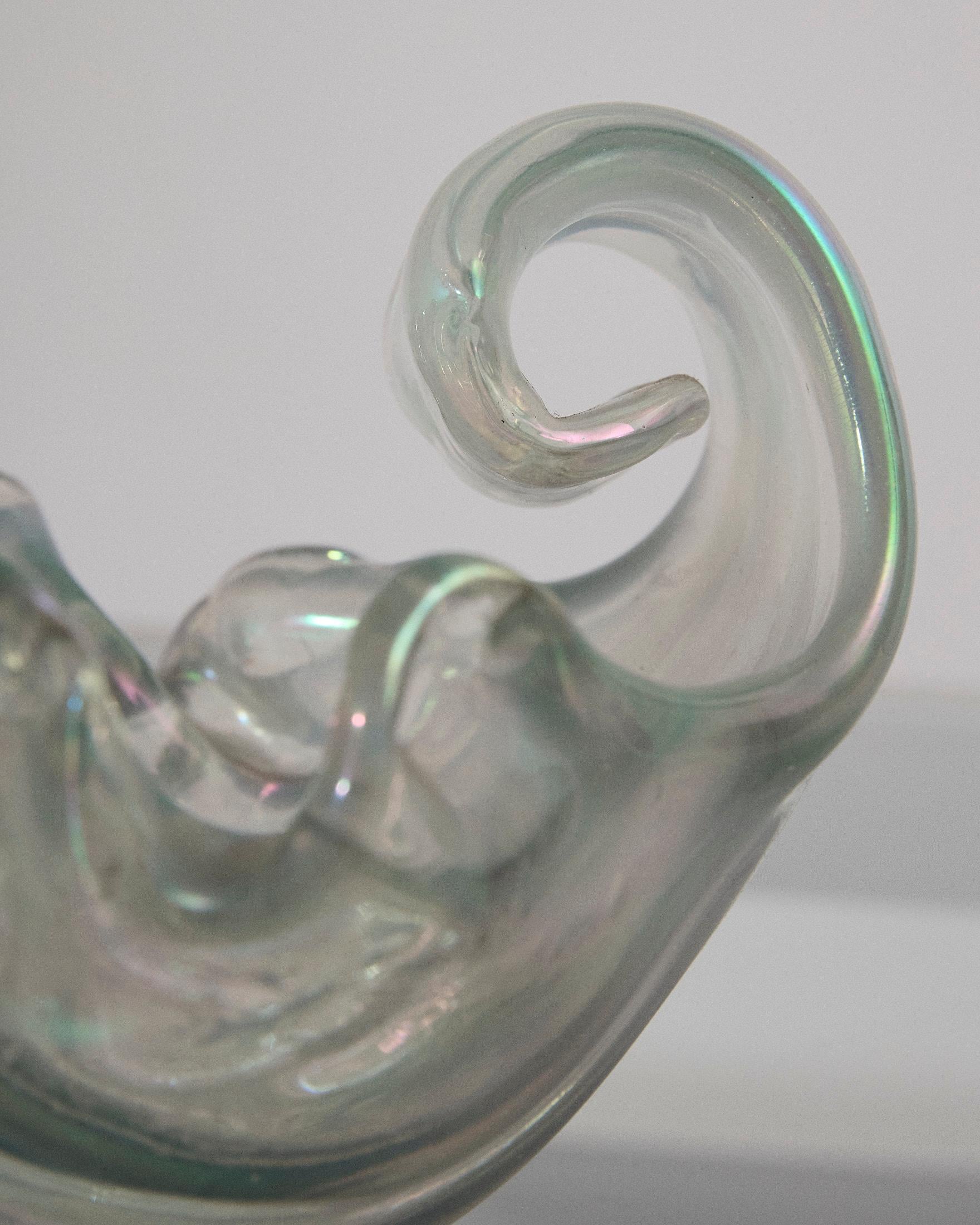 Verre de Murano Coquille en verre de Murano à grosses côtes, Barovier&Toso, Italie en vente