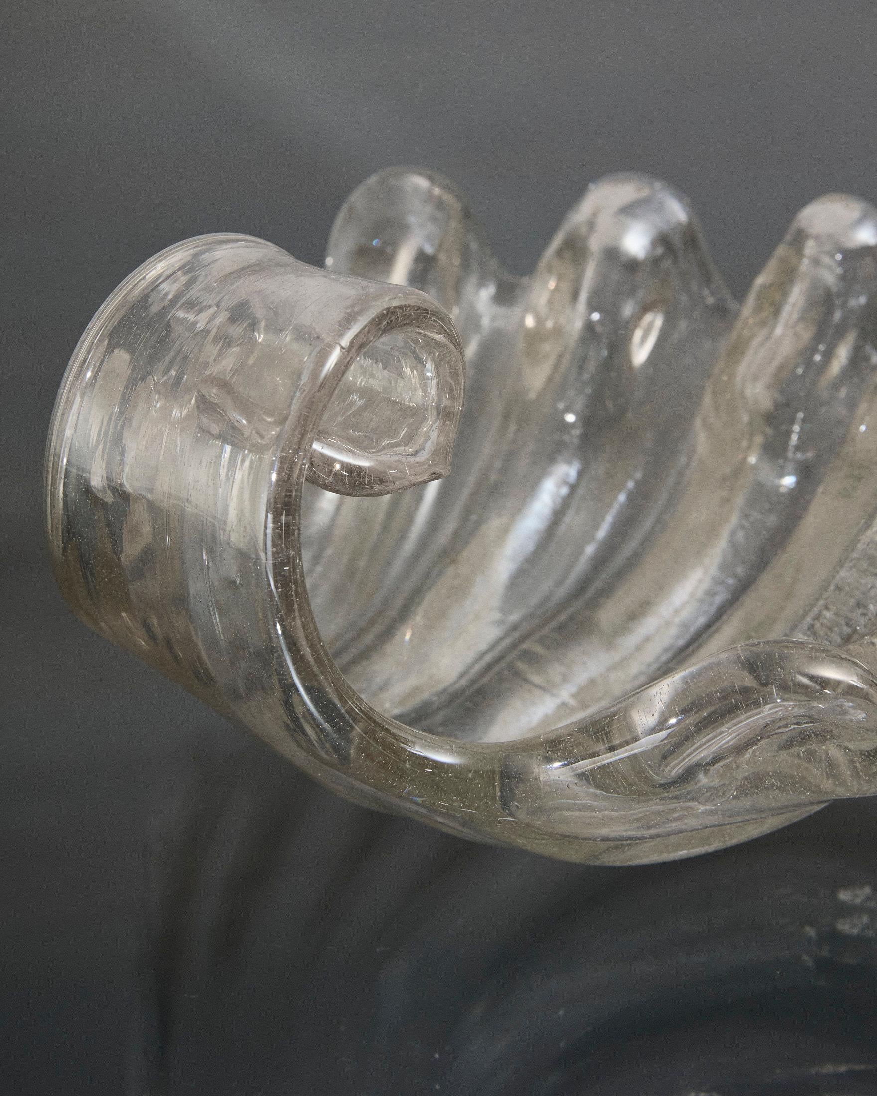 Verre de Murano Coquille en verre de Murano à grosses côtes, Barovier&Toso, Italie en vente