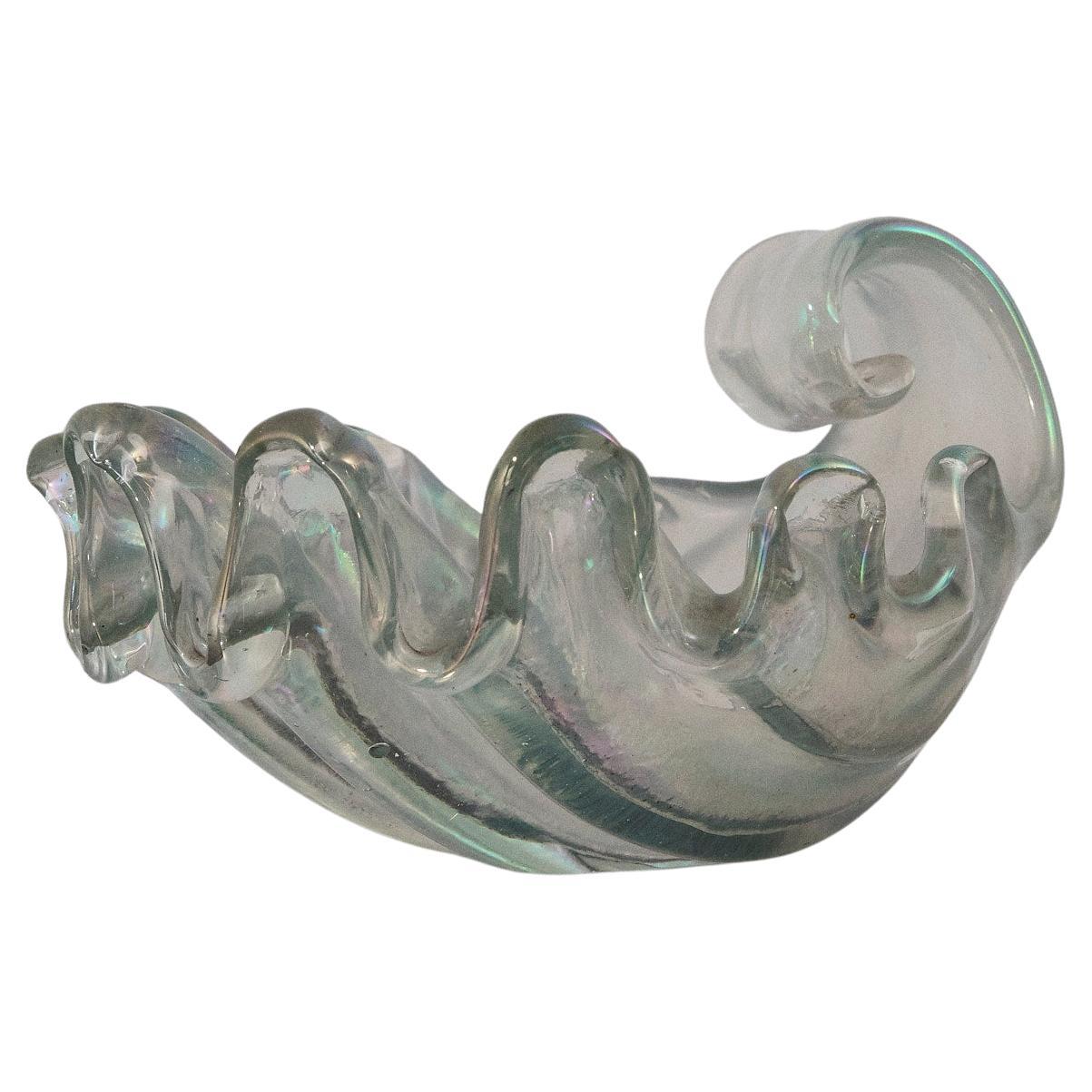 Coquille en verre de Murano à grosses côtes, Barovier&Toso, Italie