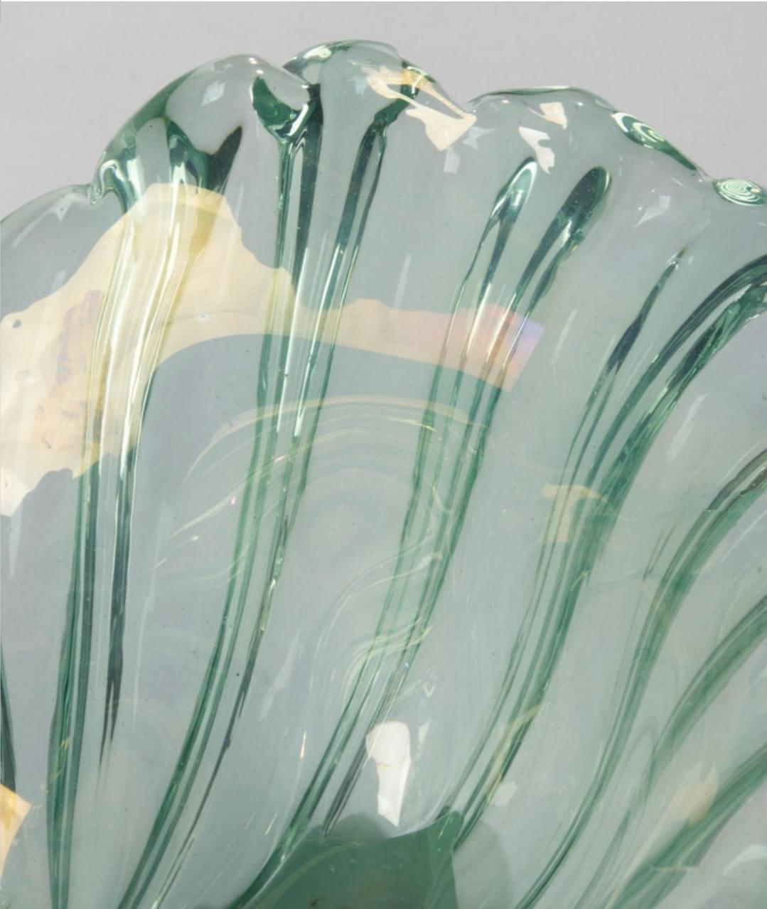 Mid-Century Modern Murano glass shell Archimede Seguso mid-century design. For Sale