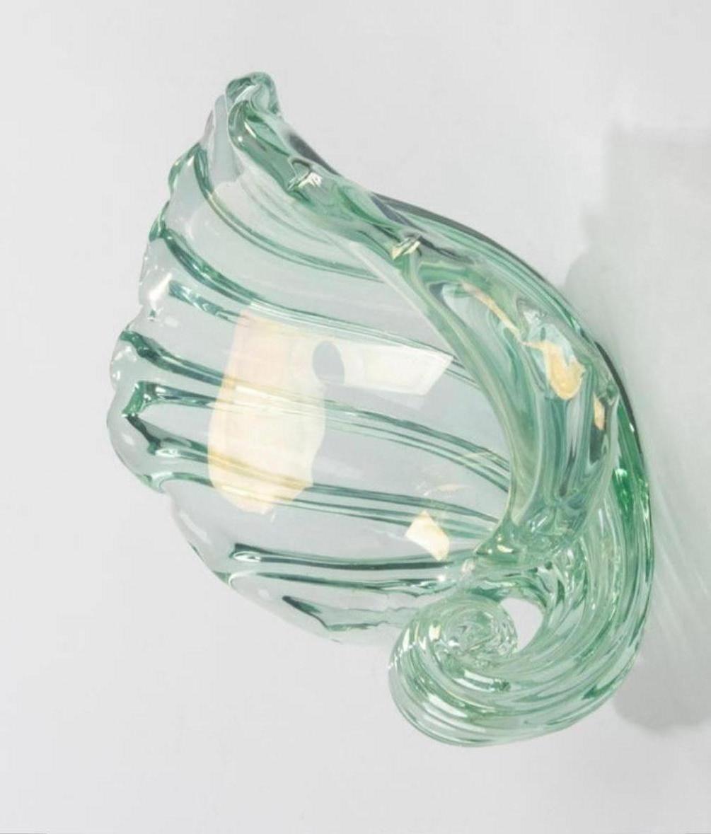 Murano Glass Murano glass shell Archimede Seguso mid-century design. For Sale