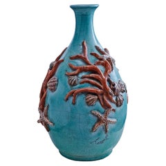 Conchiglie and Coralli Red and Blue Vase