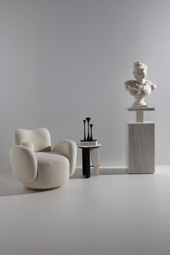 Silla de exterior Conchula, giratoria, tela DEDAR, hecha a mano por Greenapple