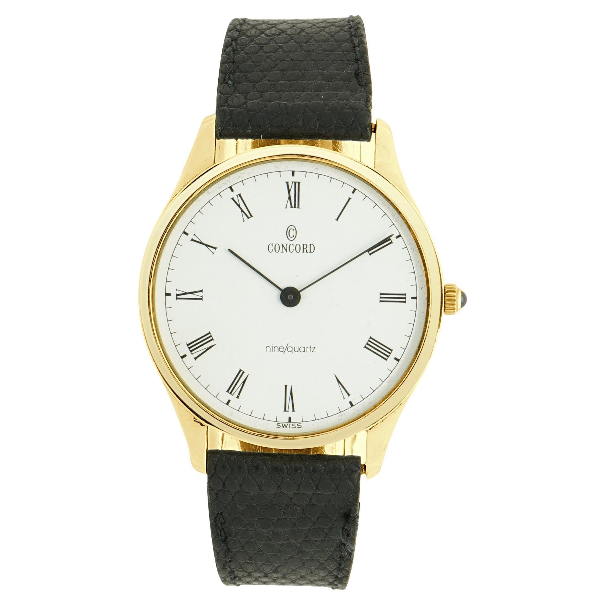 Concord 14 Karat Yellow Gold Ultrathin 34MM im Angebot