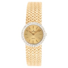 Concord 14 Karat Yellow Gold Vintage Diamond Dress Watch