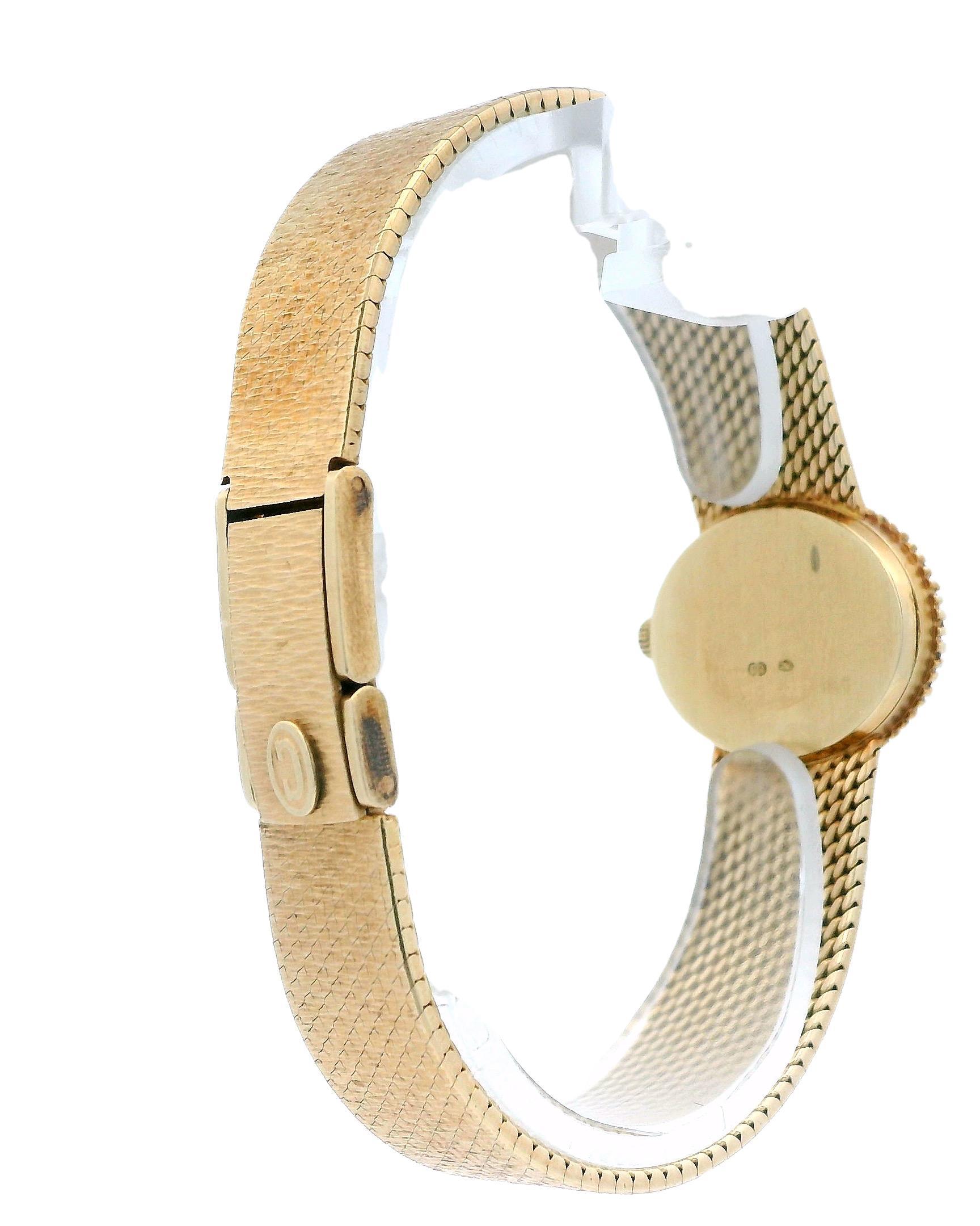 Concord 14K Gelbgold Diamant-Quarz-Damenuhr im Angebot 1