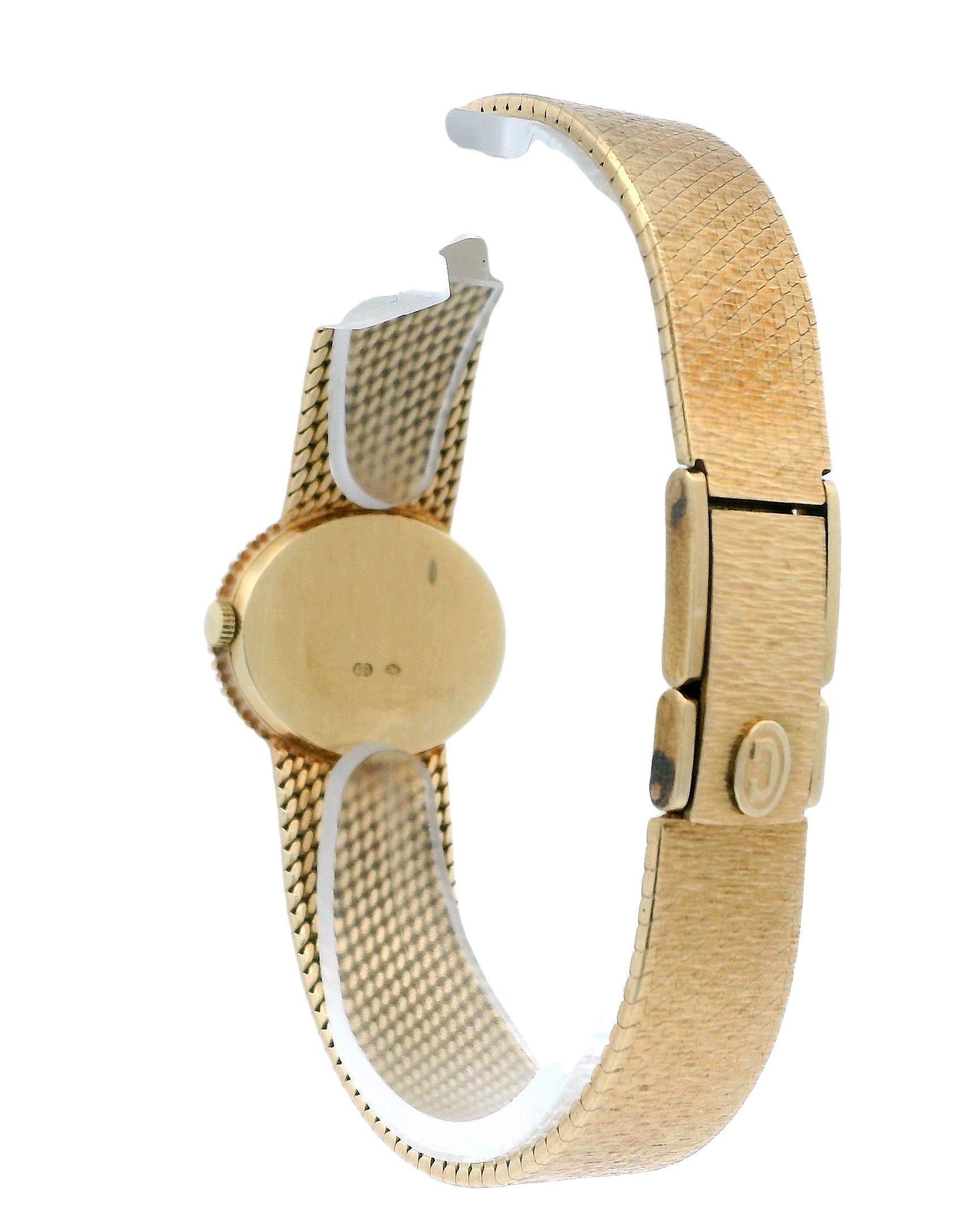 Concord 14K Gelbgold Diamant-Quarz-Damenuhr im Angebot 2