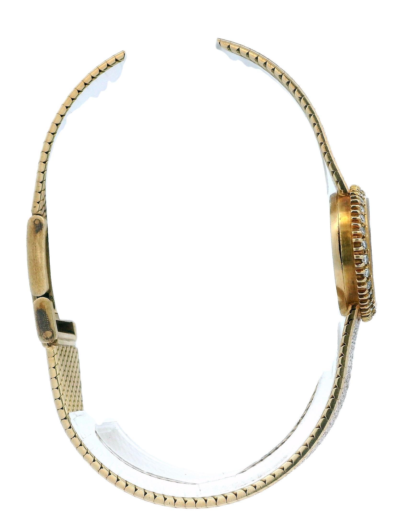 Concord 14K Gelbgold Diamant-Quarz-Damenuhr im Angebot 3