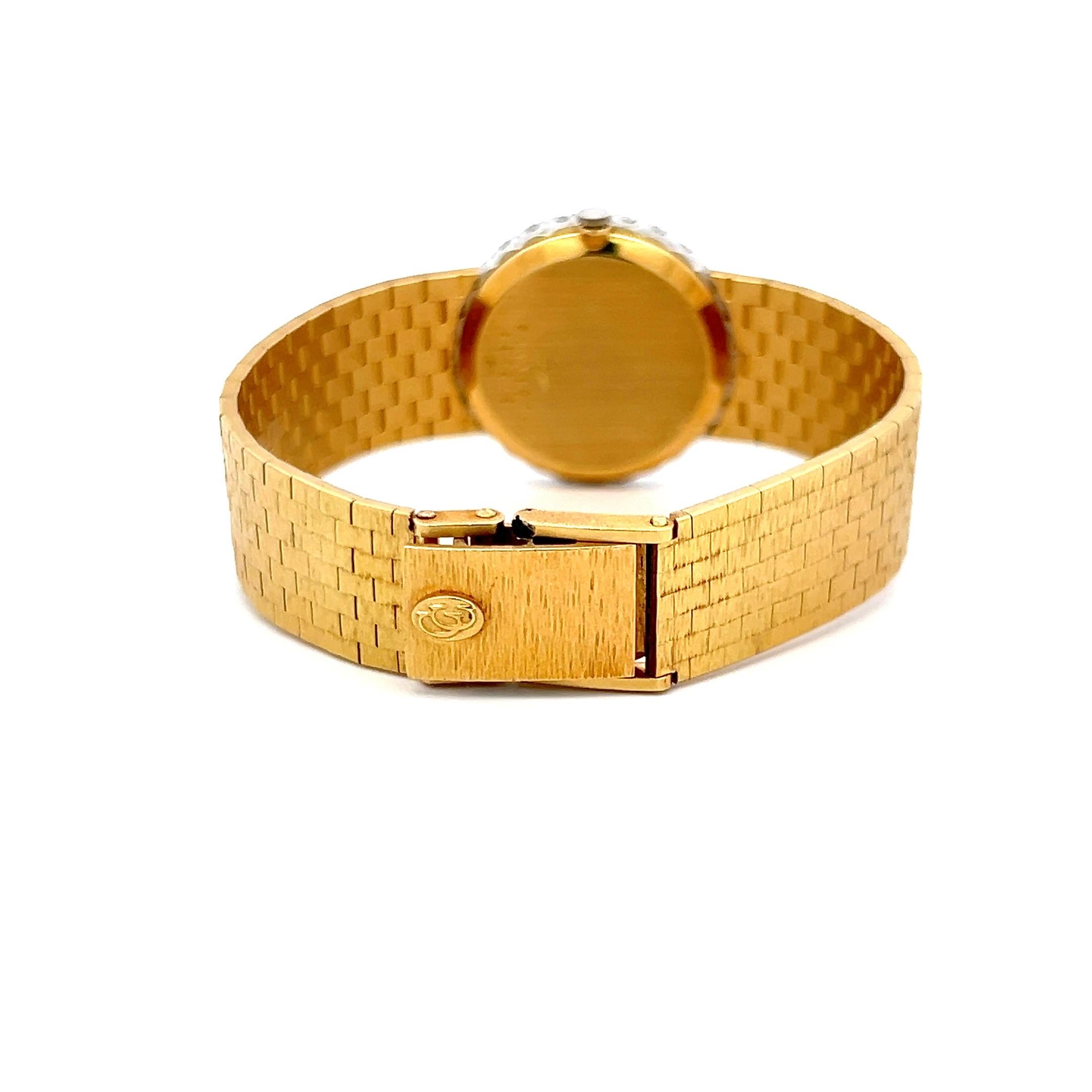 Round Cut Concord 1.56 Carat Round Brilliant F VS Diamond 18 Karat Yellow Gold Wrist Watch For Sale