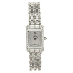 Concord Montre habillée en or blanc 18 carats et diamants pour femmes