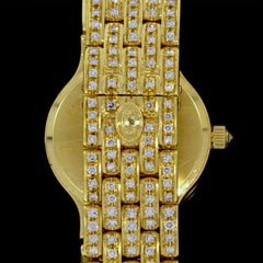 Concord 18 Karat Yellow Gold Les Palais Mini Quartz Watch with 6 Carat Diamonds