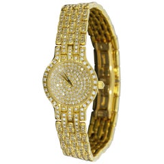 Concord 18 Karat Yellow Gold Les Palais Mini Quartz Watch with 6 Carat Diamonds