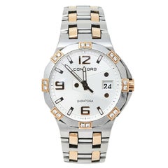 Used Concord 18K Rose Gold & Stainless Steel Diamond Saratoga Women's Wristwatch 35.5