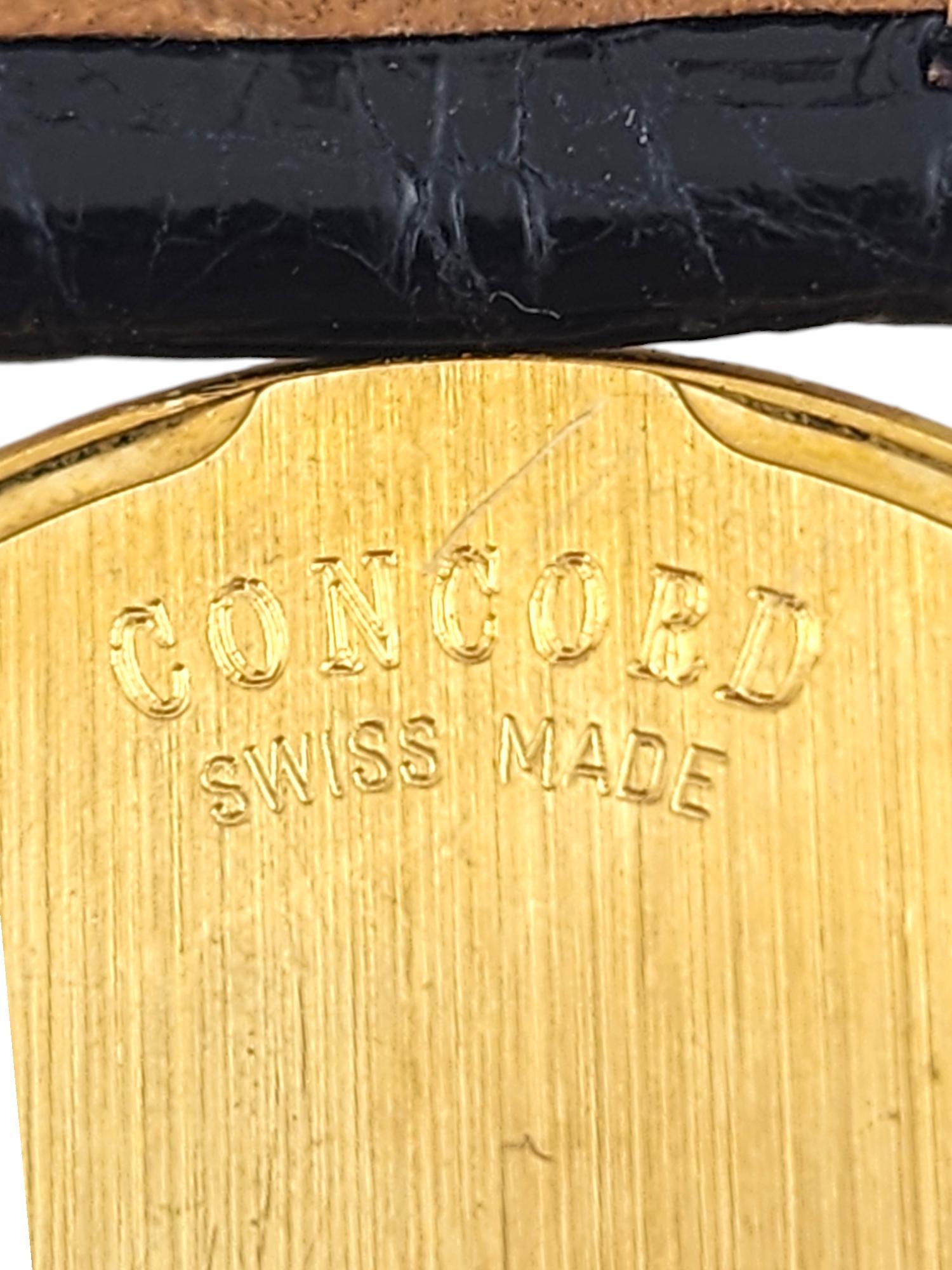 Concord 18K Yellow Gold Men's Watch Crocodile Band 50.G1.1890 #18472 7