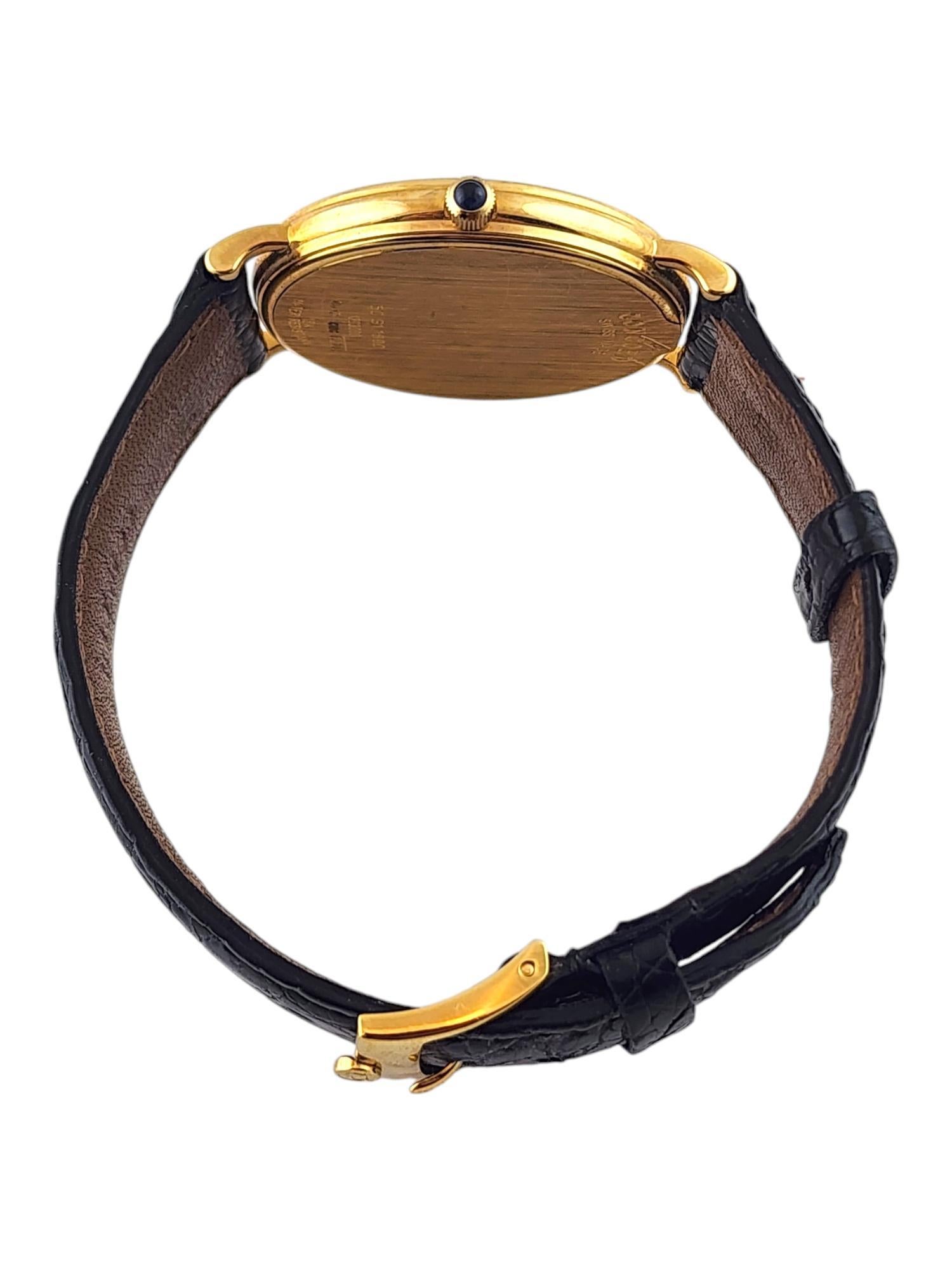 Concord 18K Yellow Gold Men's Watch Crocodile Band 50.G1.1890 #18472 3