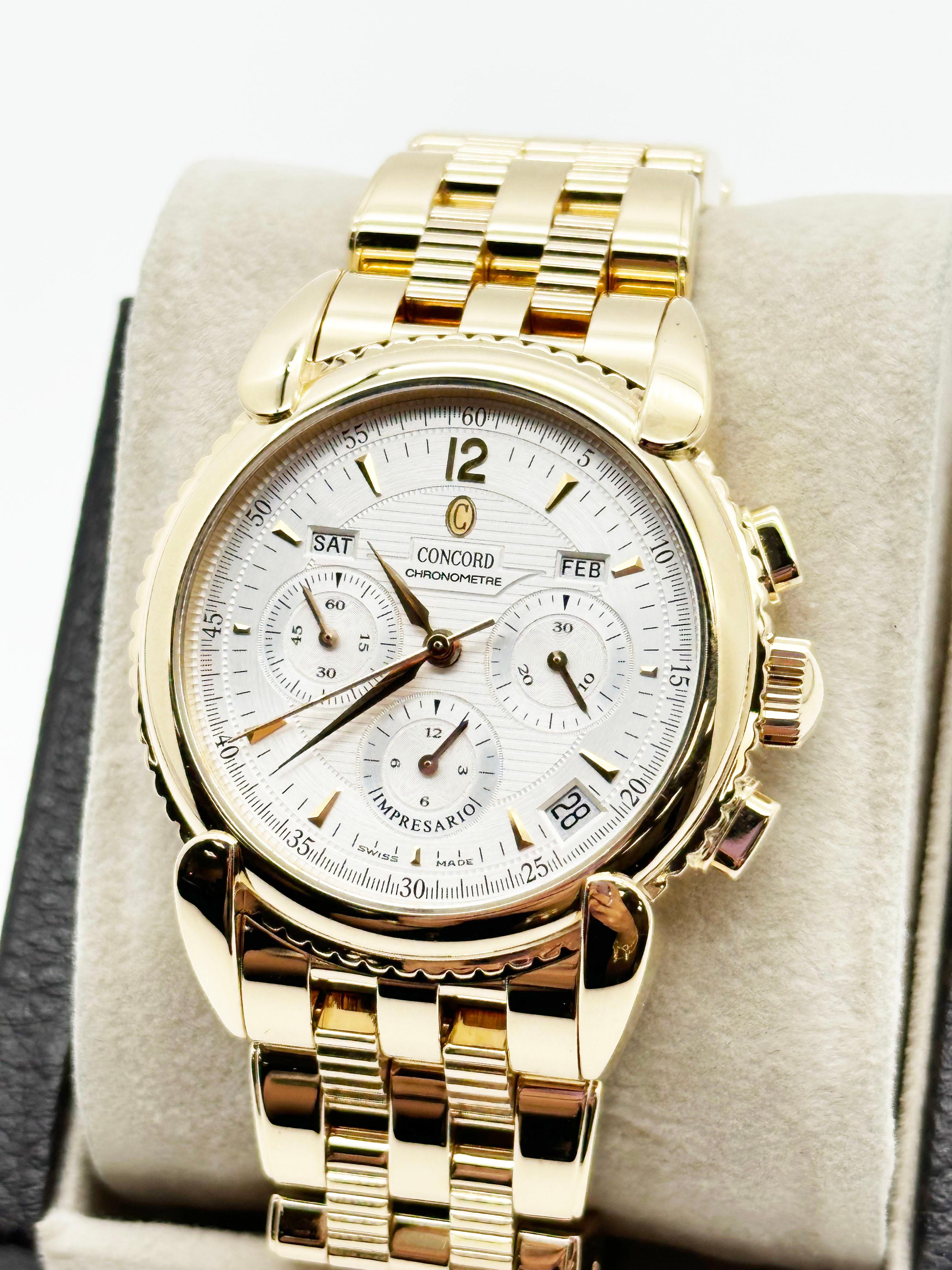 Stilnummer: 52.G9.210 

 

Modell: Impresario El Primero

 

MATERIAL des Gehäuses: 18K Rose Gold 

 

Band: 18K Rose Gold 

 

Lünette: 18K Rose Gold 

 

Zifferblatt: Silbernes Zifferblatt 

 

Gesicht: Saphirglas 

 

Gehäusegröße: 38mm 

