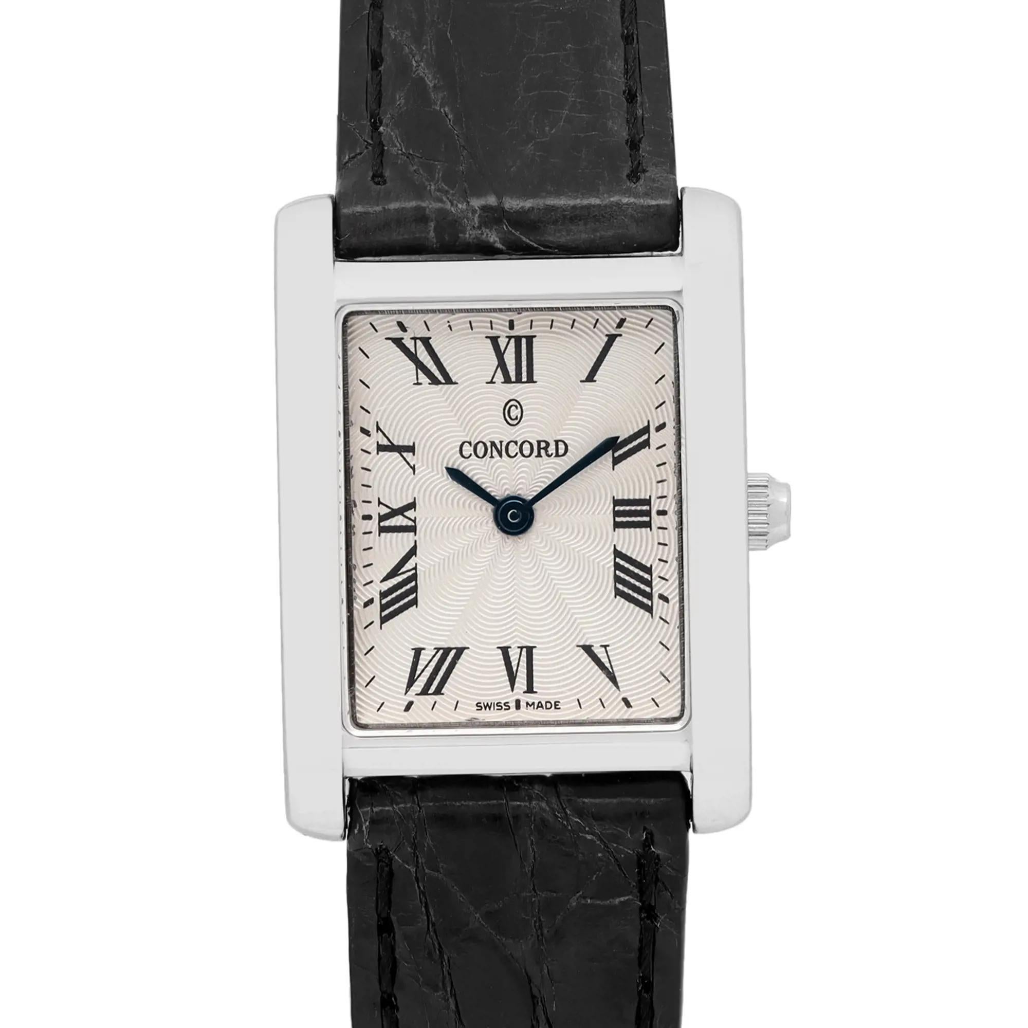 Good condition. Cabochon from the crown is missing. No original box and papers are included.

Brand: Concord  Type: Wristwatch  Department: Women  Model Number: 14-25-1421  Country/Region of Manufacture: Switzerland  Style: Dress/Formal  Model: