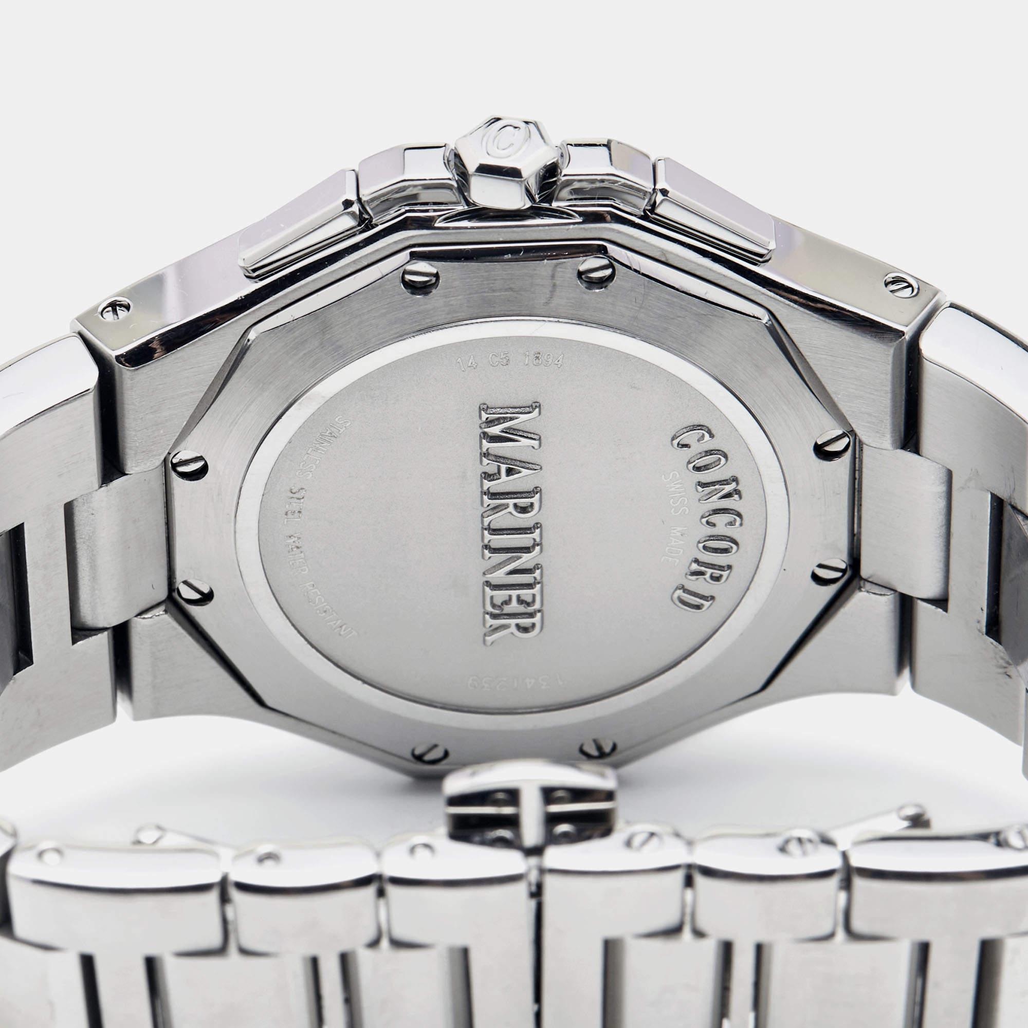 Concord Montre-bracelet homme Mariner en acier inoxydable noir 14,C5.1894, 42 mm 1