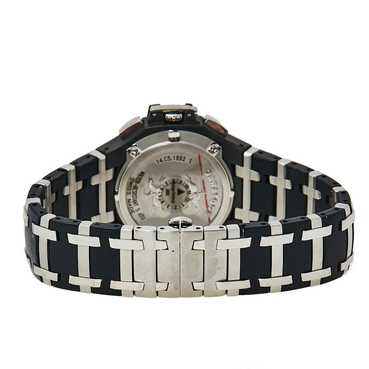 Concord Black Stainless Steel Saratoga 14.C5.1892 1 Chrono Men s