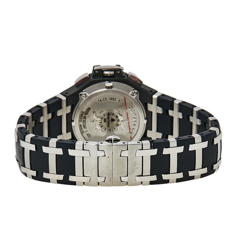 Concord Black Stainless Steel Saratoga Chrono Men's Wristwatch 40 mm 1