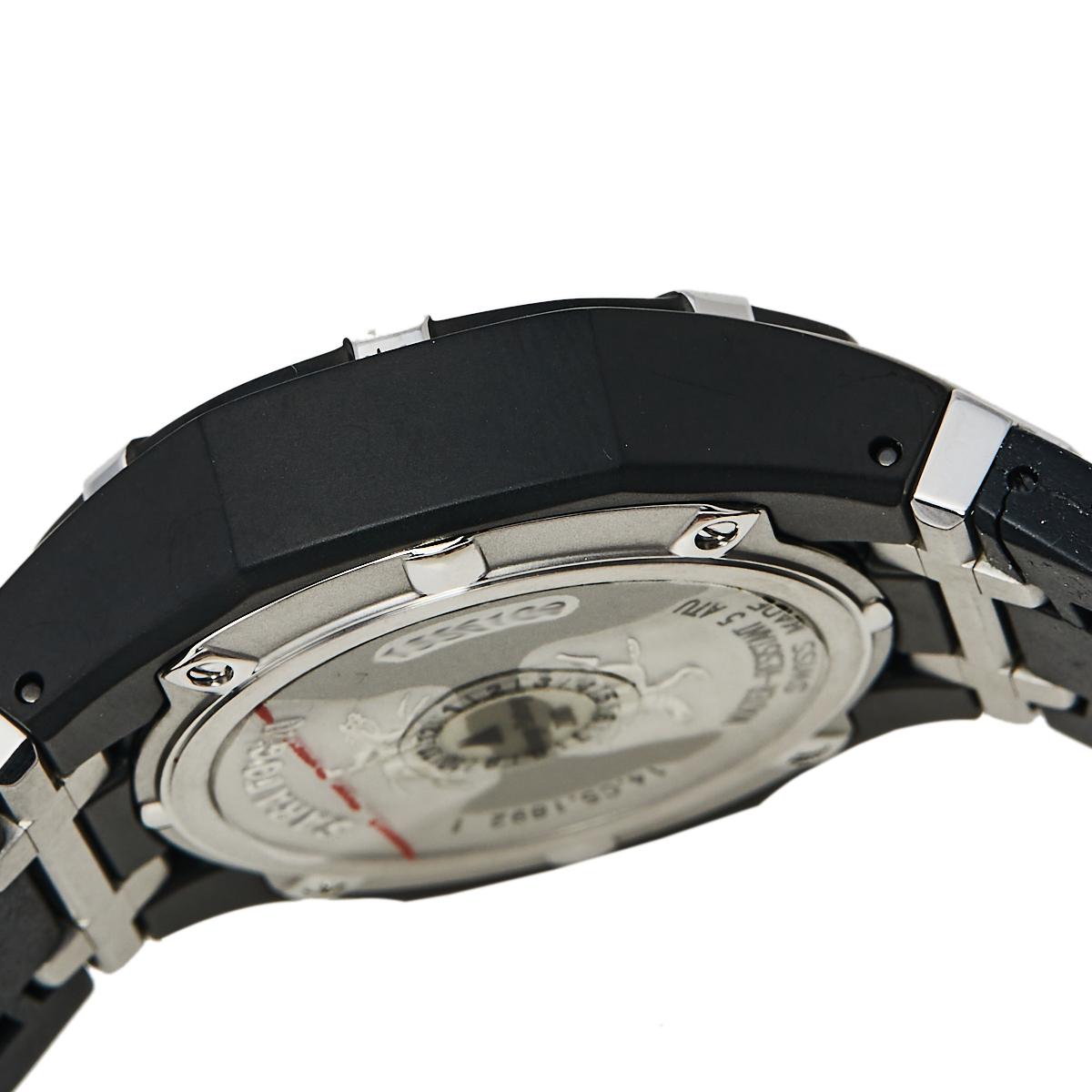 Concord Black Stainless Steel Saratoga Chrono Men's Wristwatch 40 mm In Fair Condition In Dubai, Al Qouz 2