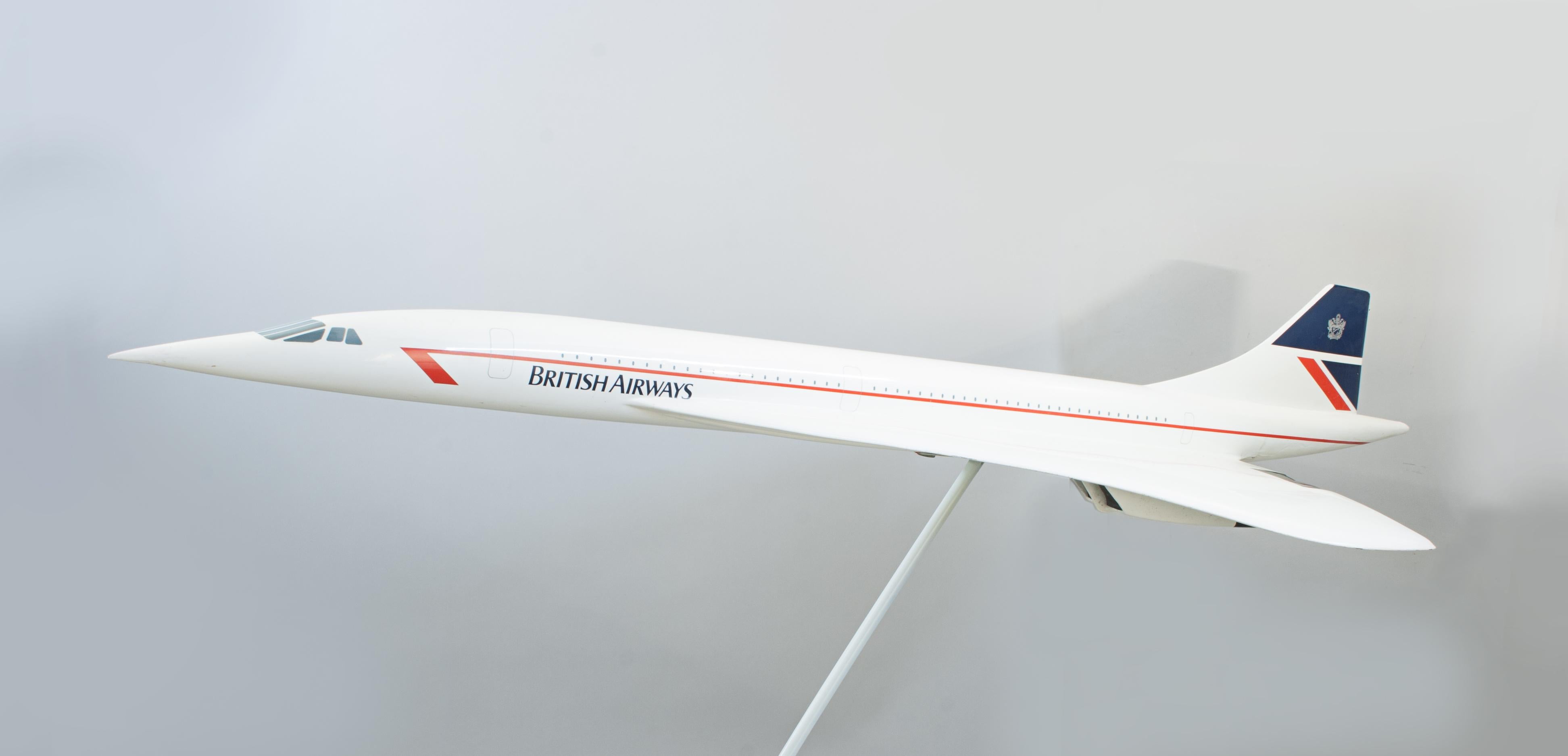 Concord, British Airways Aeroplane Model In Good Condition For Sale In Oxfordshire, GB