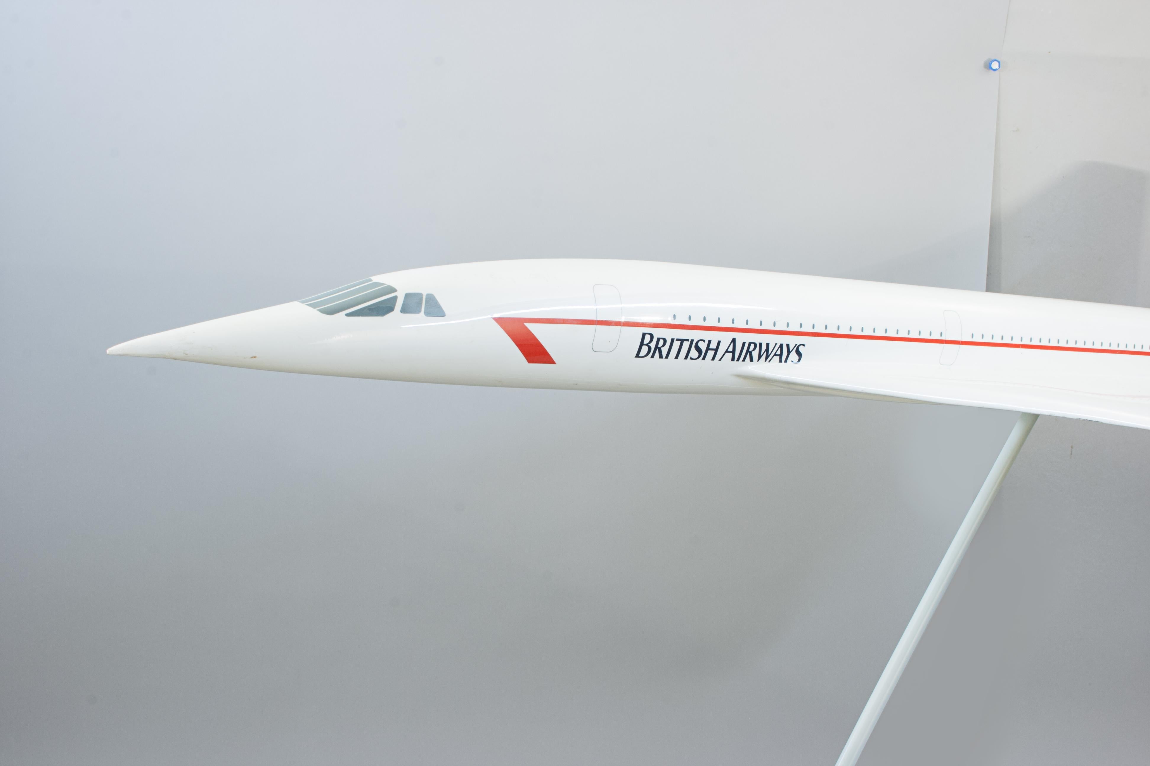 Late 20th Century Concord, British Airways Aeroplane Model For Sale
