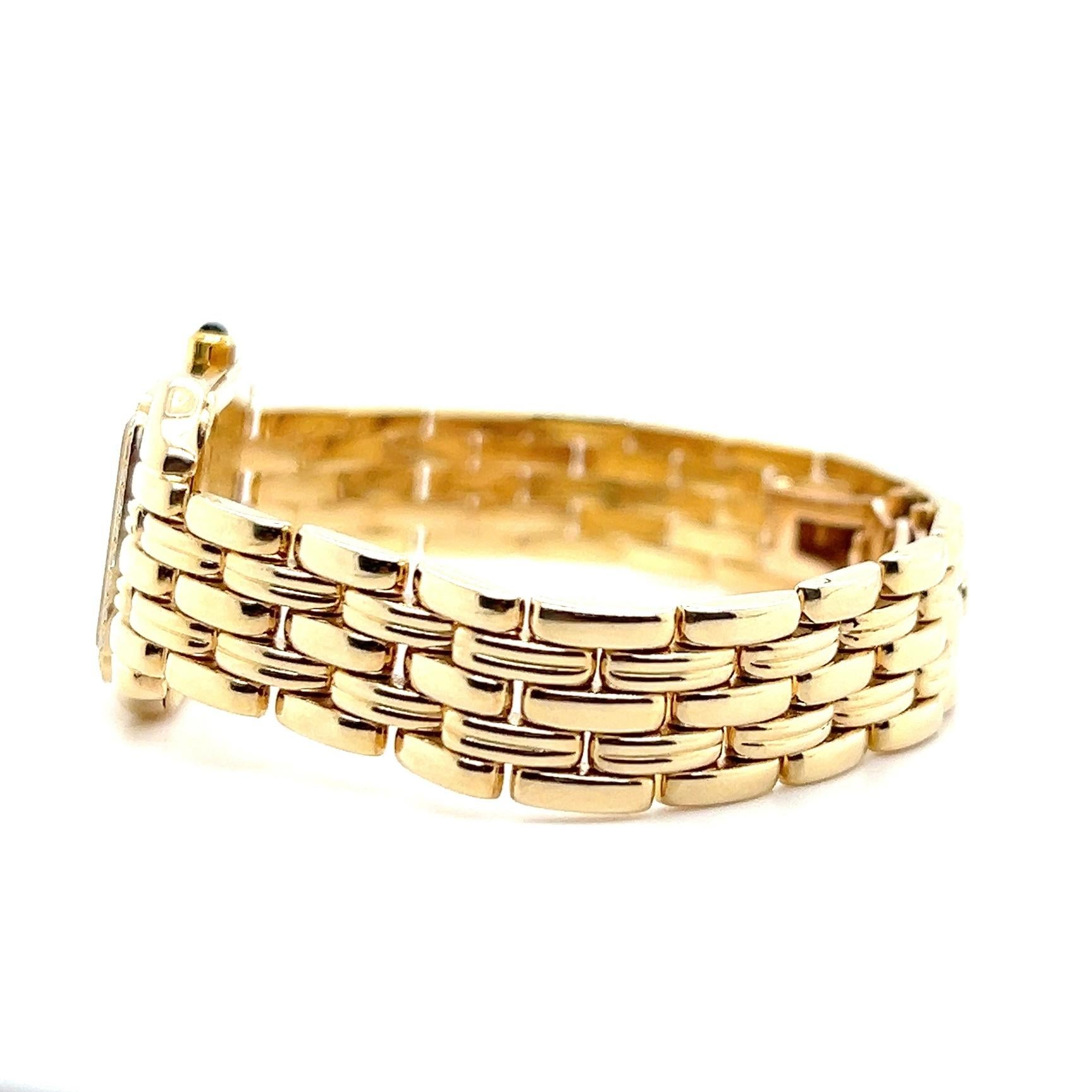 Concord Diamond 14k Yellow Gold and Sapphire Crystal Faced Wrist Watch 9