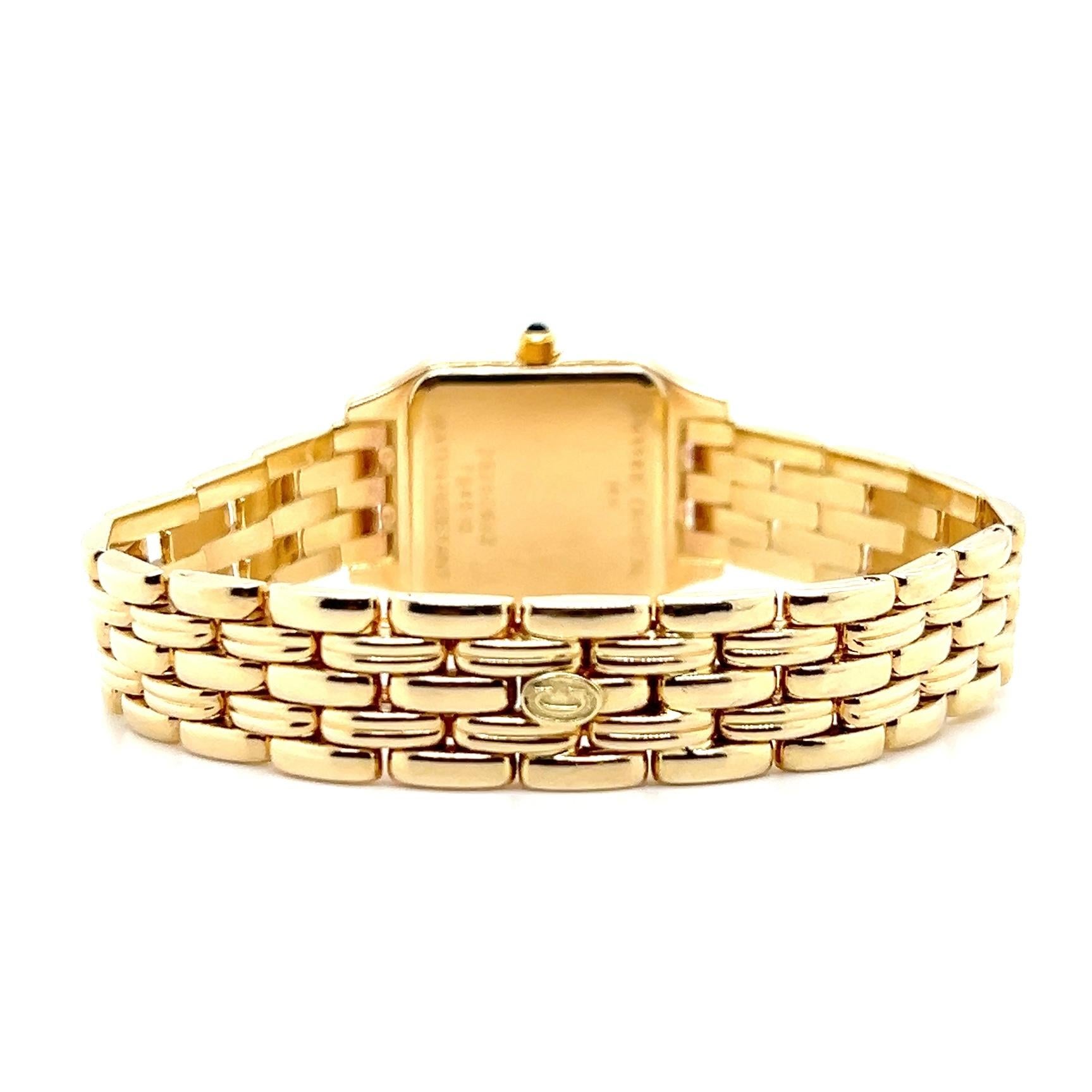 Concord Diamond 14k Yellow Gold and Sapphire Crystal Faced Wrist Watch 10