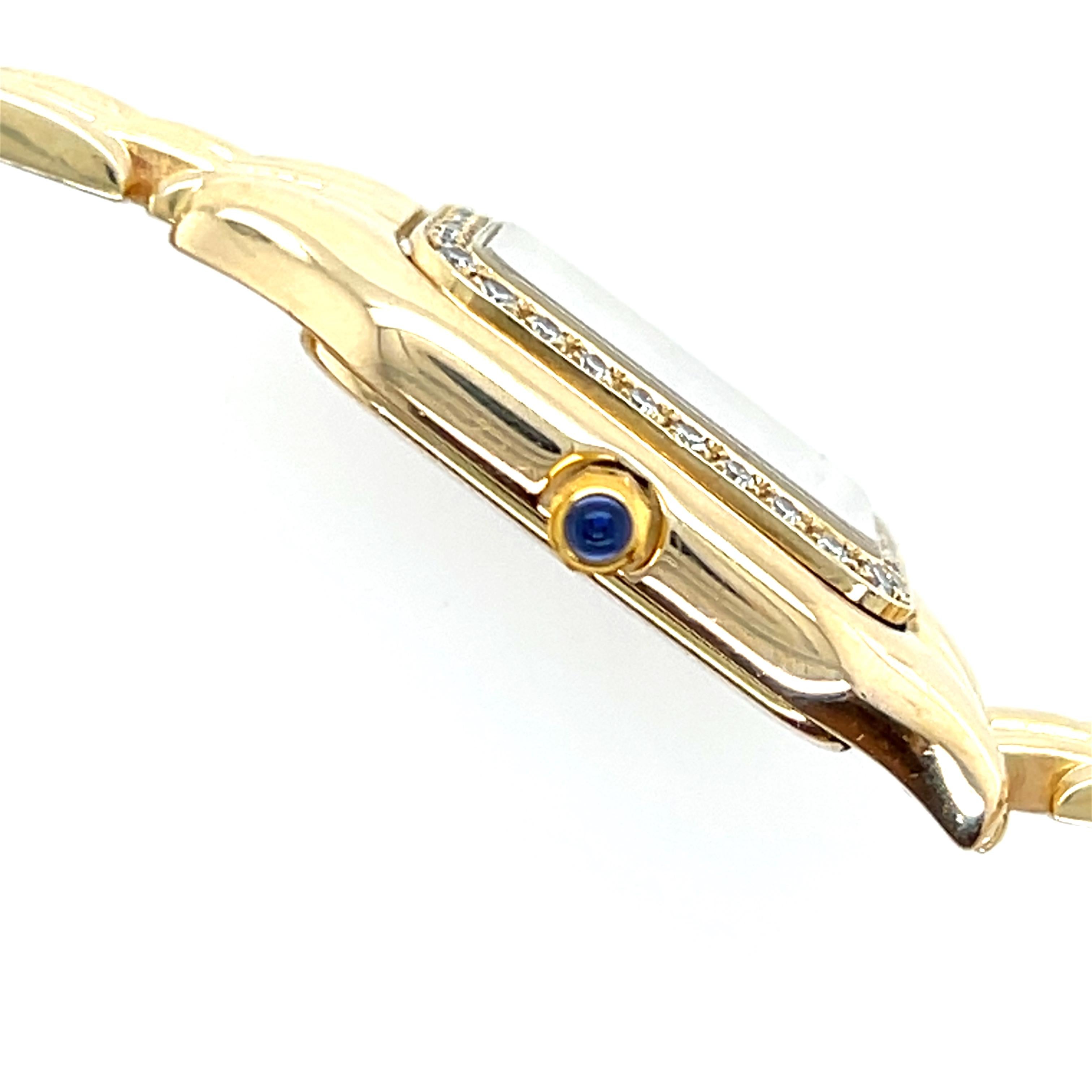 Concord Diamond 14k Yellow Gold and Sapphire Crystal Faced Wrist Watch 12