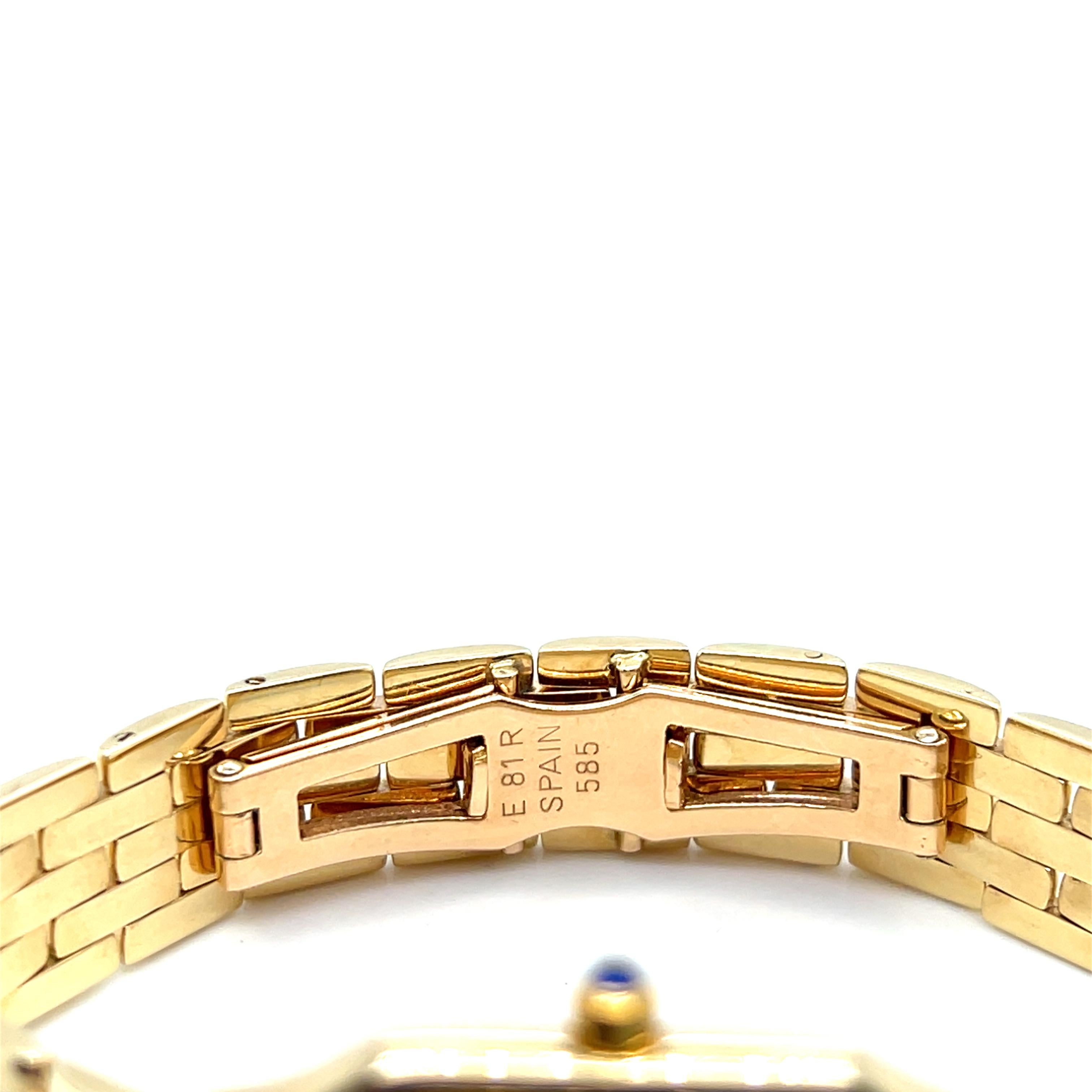 Concord Diamond 14k Yellow Gold and Sapphire Crystal Faced Wrist Watch 14