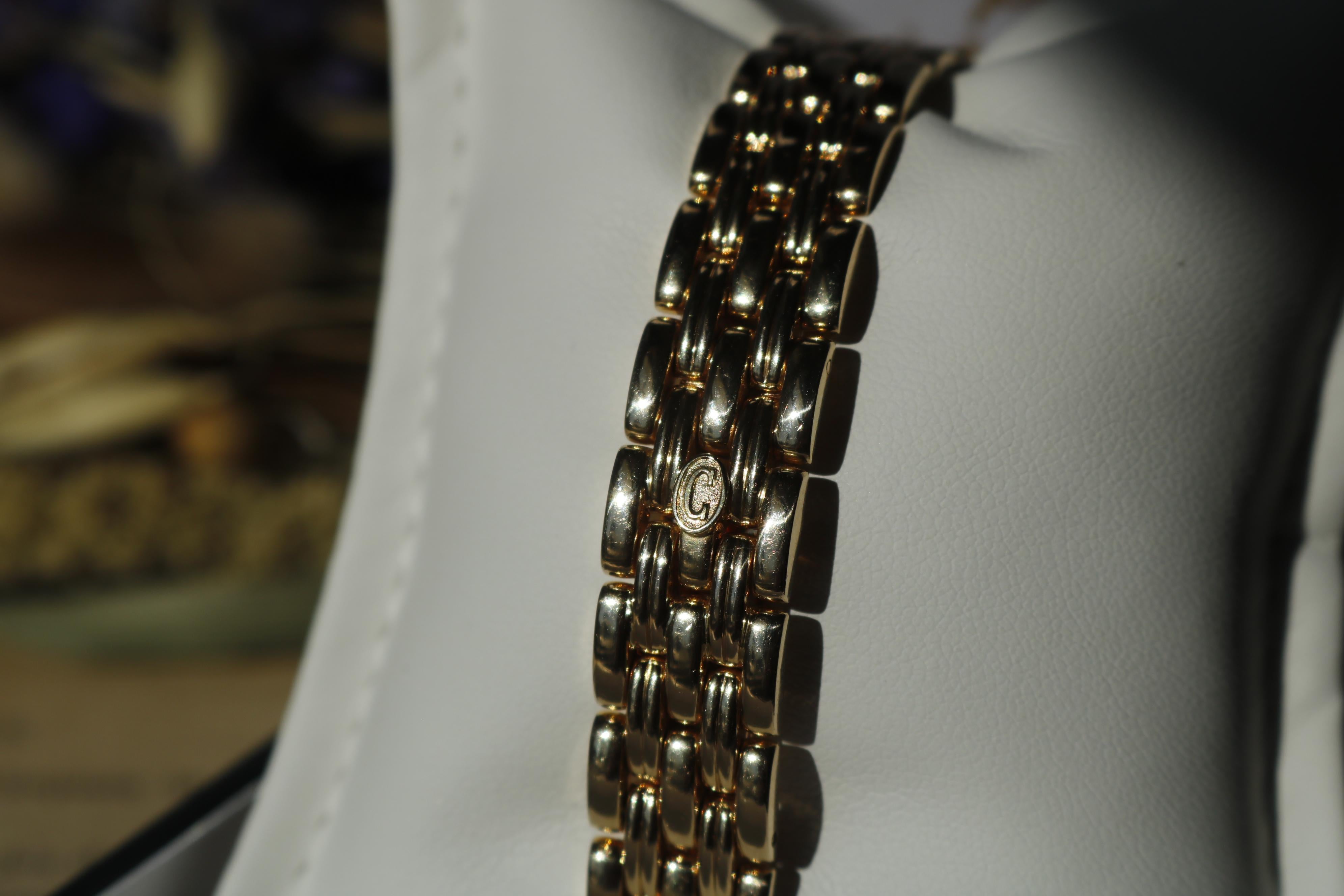 Women's or Men's Concord Diamond 14k Yellow Gold and Sapphire Crystal Faced Wrist Watch