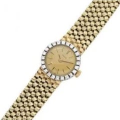 Concord Diamond-Bezel 14K Gold Bracelet Watch — 19 mm, Quartz