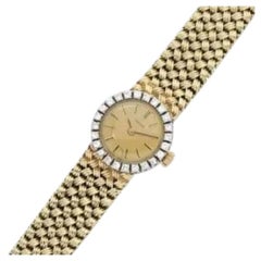 Concord Diamond-Bezel 14K Gold Bracelet Watch — 19 mm, Quartz