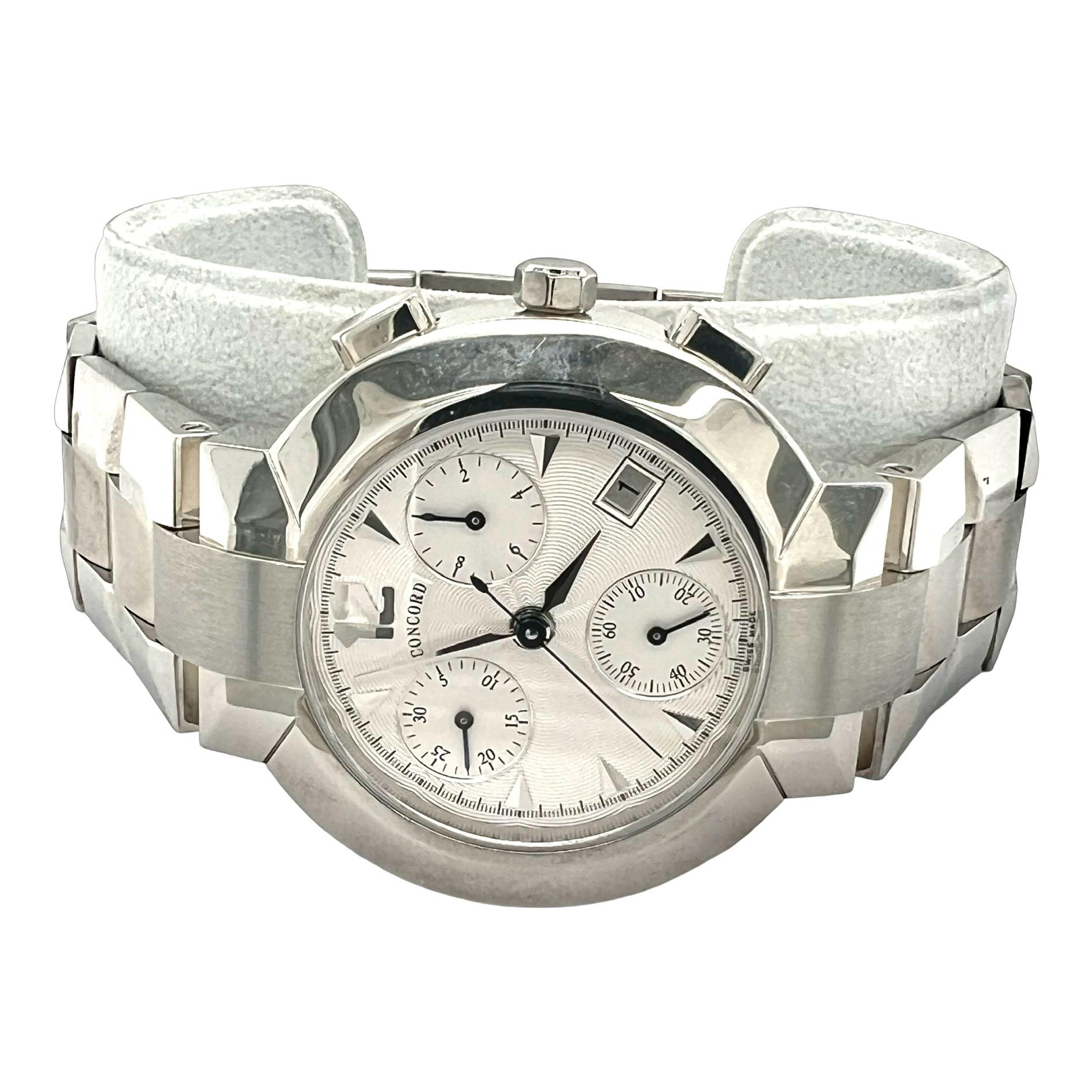Concord Estate La Scala Chronograph Watch Stainless Steel 38 mm For Sale 1