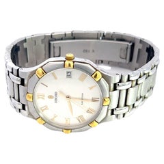 Used Concord Estate Saratoga Roman Numerals Watch 18k Gold + Stainless Steel