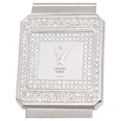 Concord for Asprey 18K White Gold Diamond Pavé Bracelet Watch, Exceptional Jewel