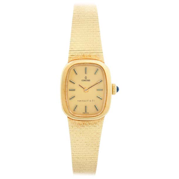 Concord for Tiffany and Co. Yellow Gold Ladies Watch at 1stDibs ...