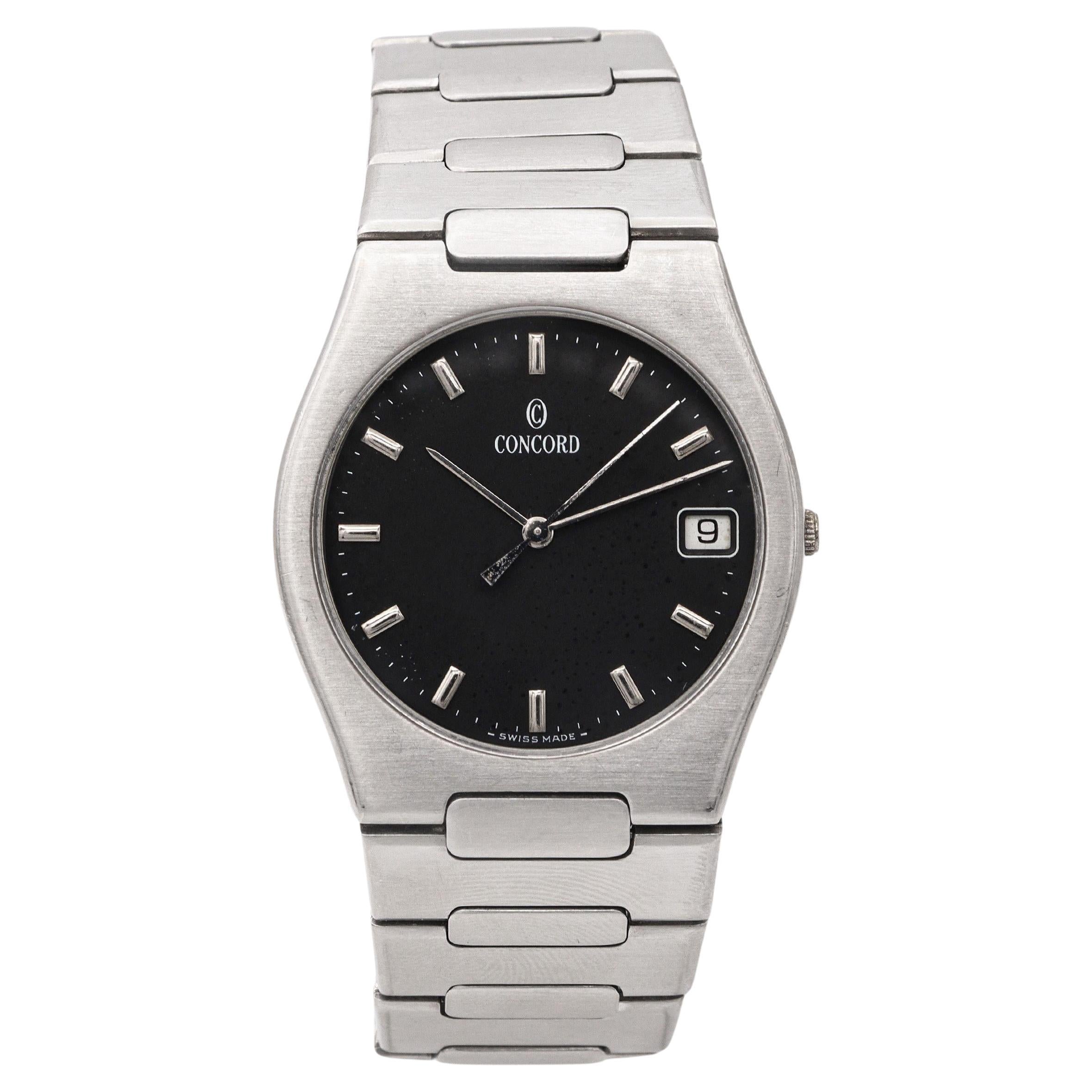 Concord Freedom Edelstahl Datum Quarz Herrenuhr Ref. 14.78.213 im Angebot