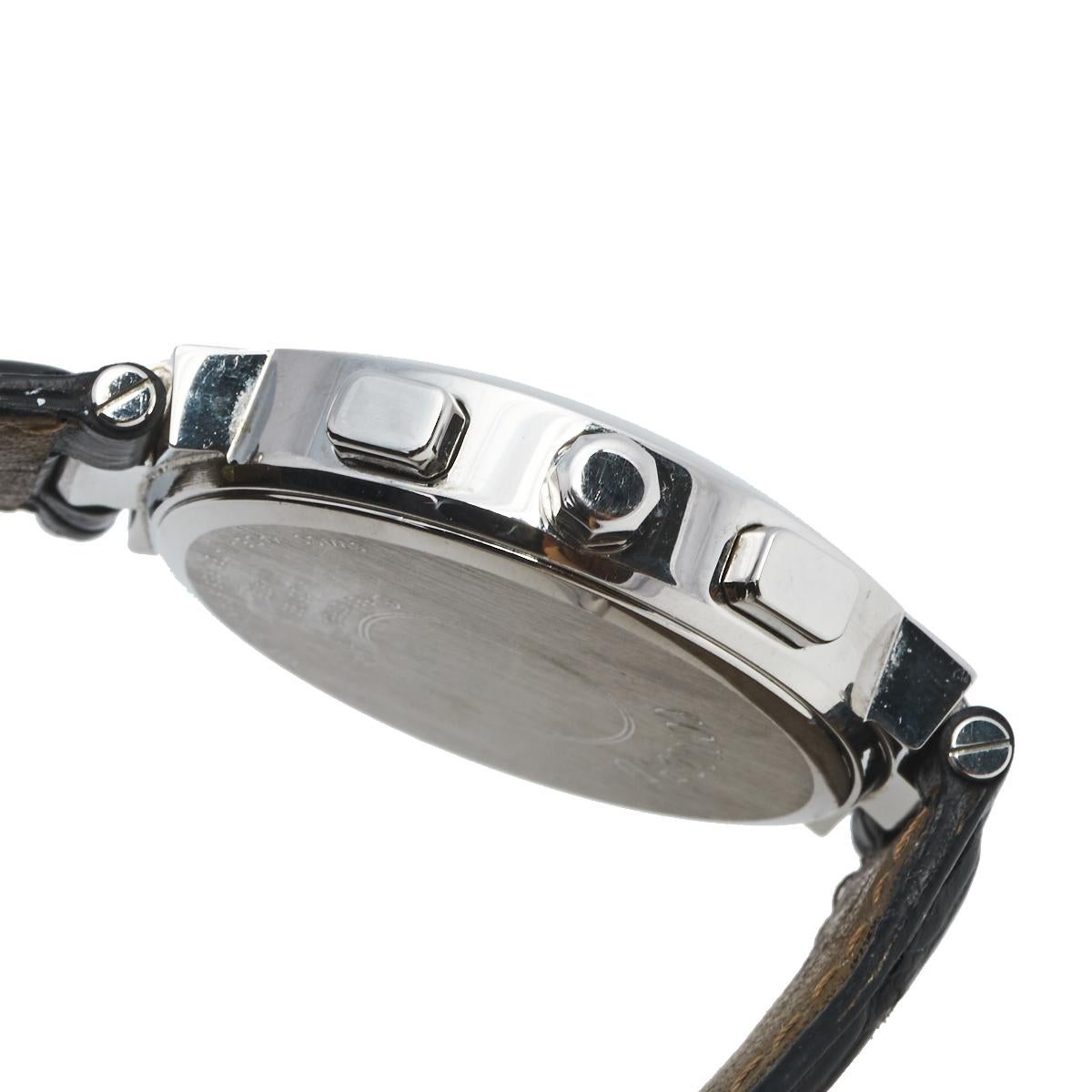 Concord Grey Stainless Steel Leather La Scala 14.C5.1891 Women's Wristwatch 38 m 2
