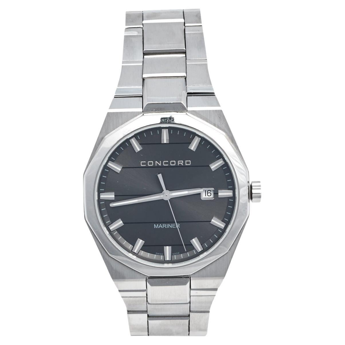 Concord Grey Stainless Steel Mariner 05.1.14.1093 Men's Wristwatch 41 mm