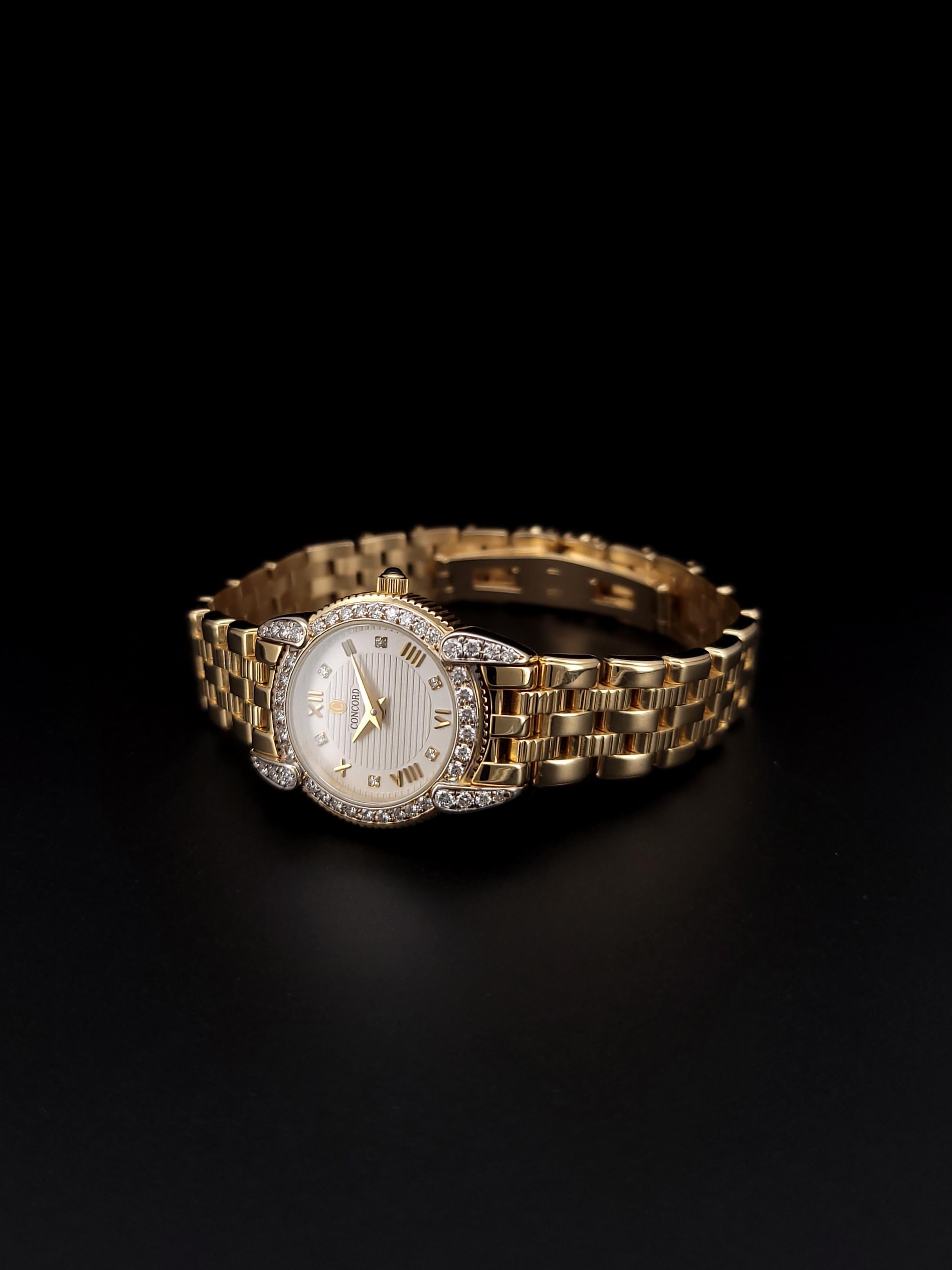 Concord Impresario Uhr aus 18 Karat Gold mit Diamanten Damen im Angebot